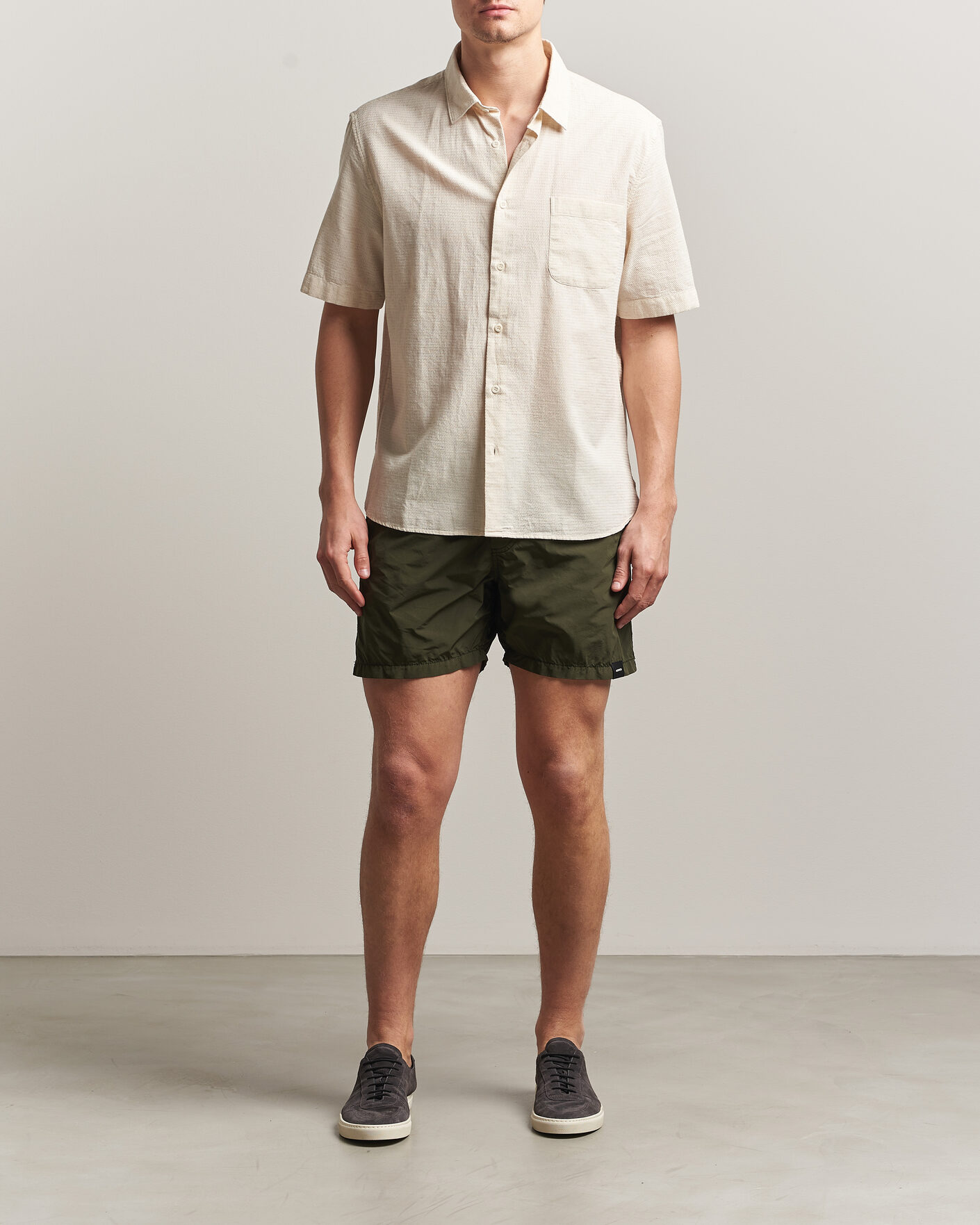 Mies | Uimahousut | Aspesi | Caprese Nylon Swim Trunks Military