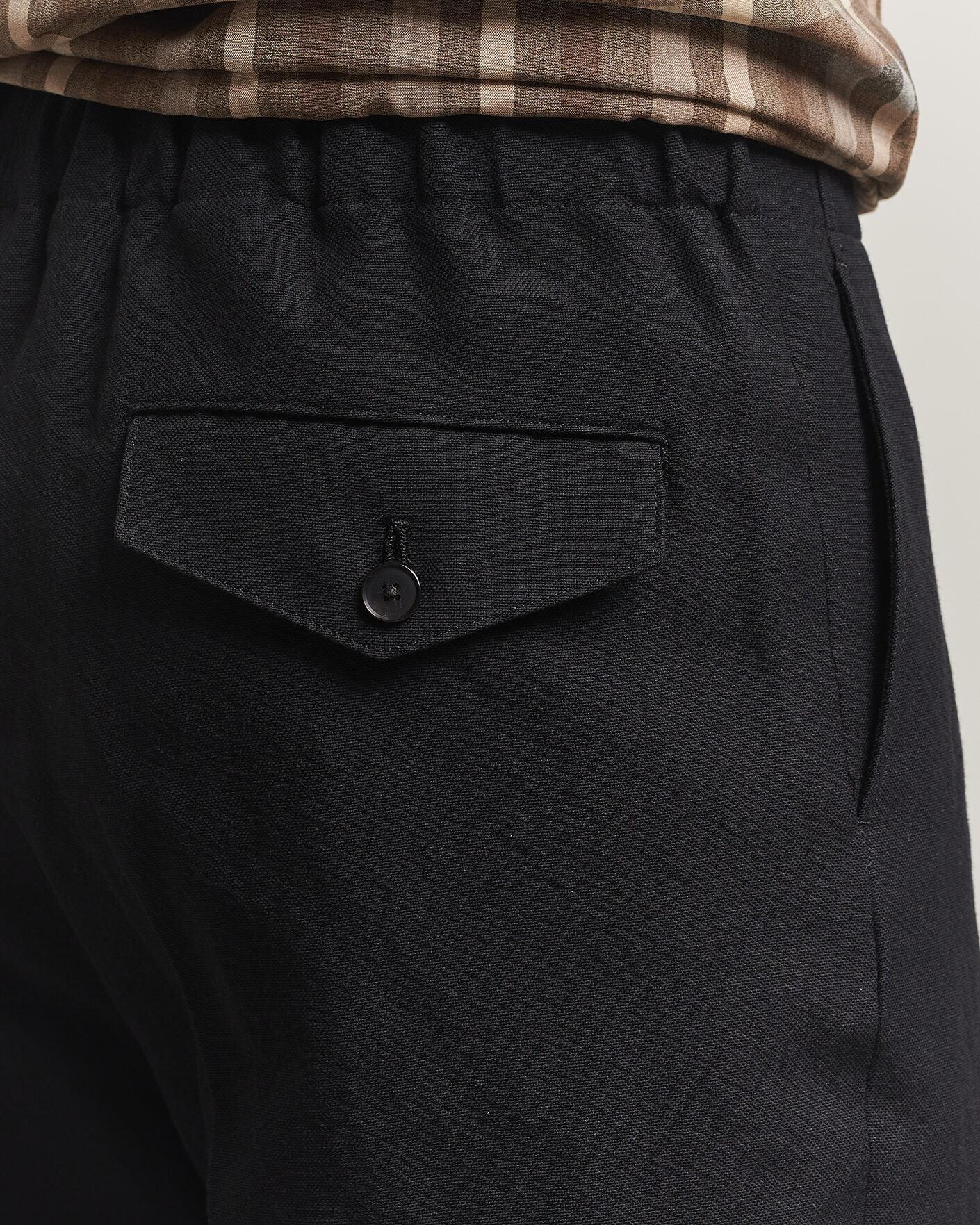 Mies | Housut | Auralee | Wool/Linen Ox Drawstring Pants Black