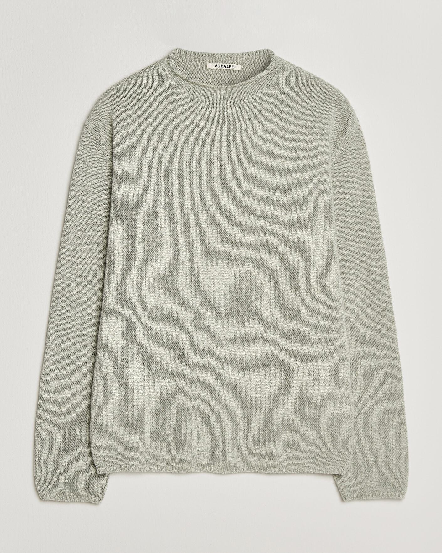 Mies | Puserot | Auralee | Cashmere/Silk Crew Neck Mint Melange