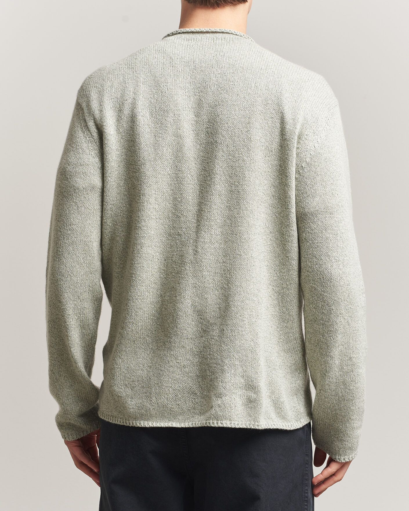 Mies | Puserot | Auralee | Cashmere/Silk Crew Neck Mint Melange
