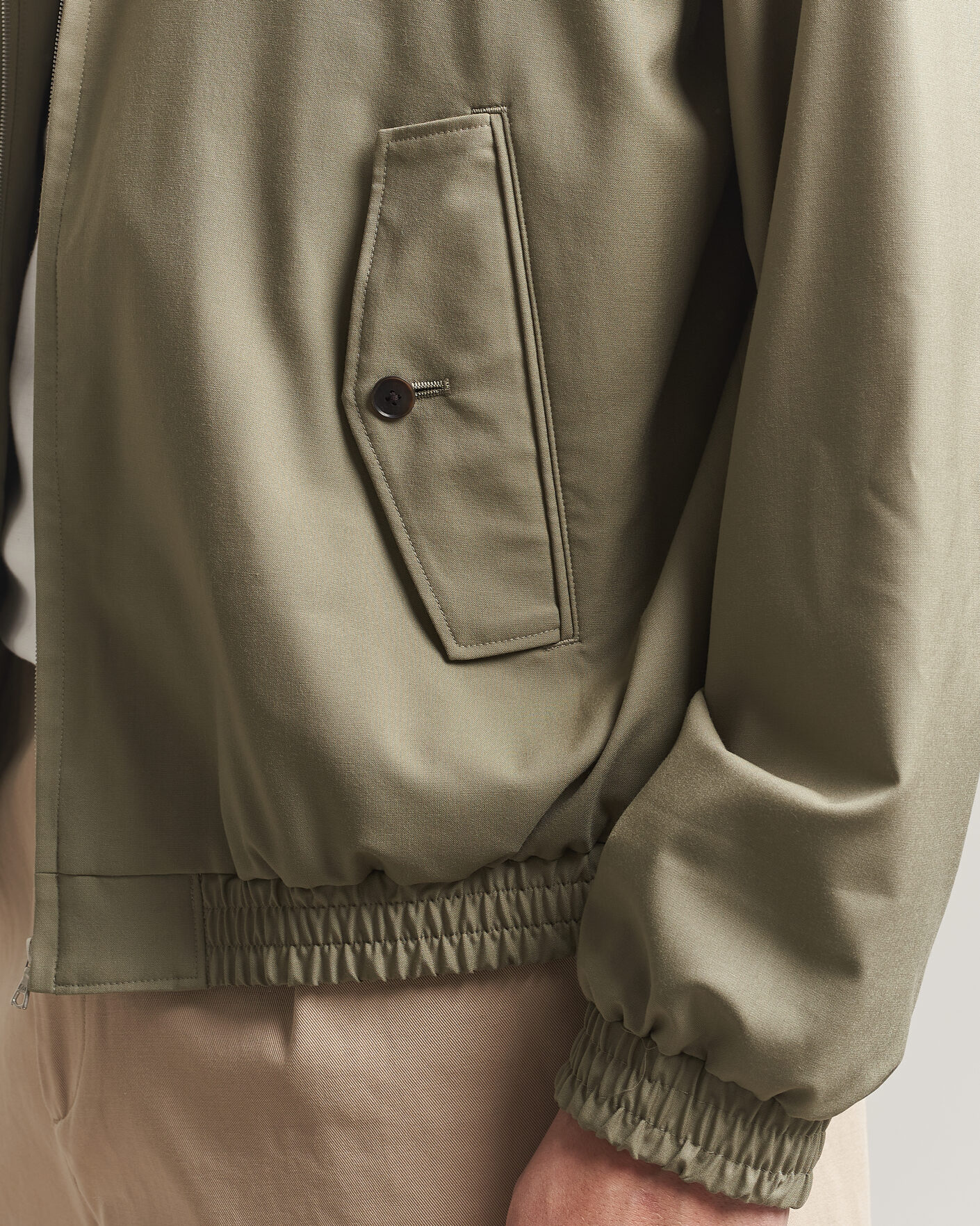 Mies | Takit | Auralee | Wool Zip Bomber Jacket Light Khaki