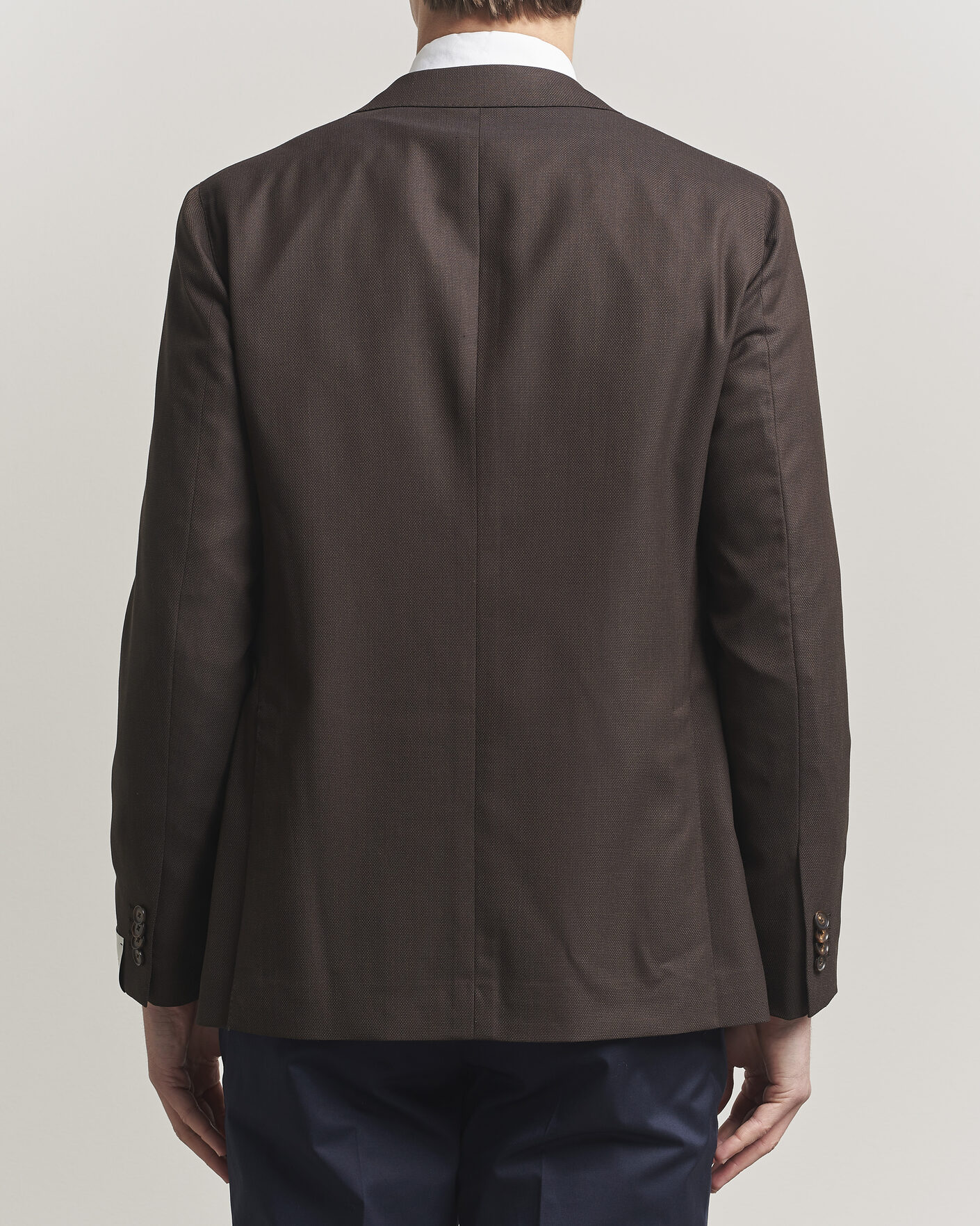 Mies | Pikkutakit | Caruso | Aida Wool Hopsack Blazer Dark Brown
