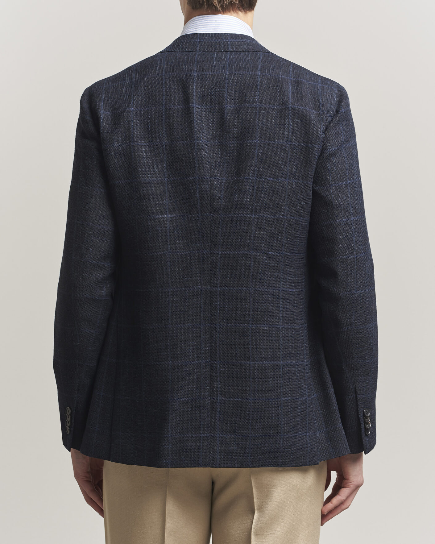 Mies | Pikkutakit | Caruso | Aida Wool Hopsack Blazer Navy Check