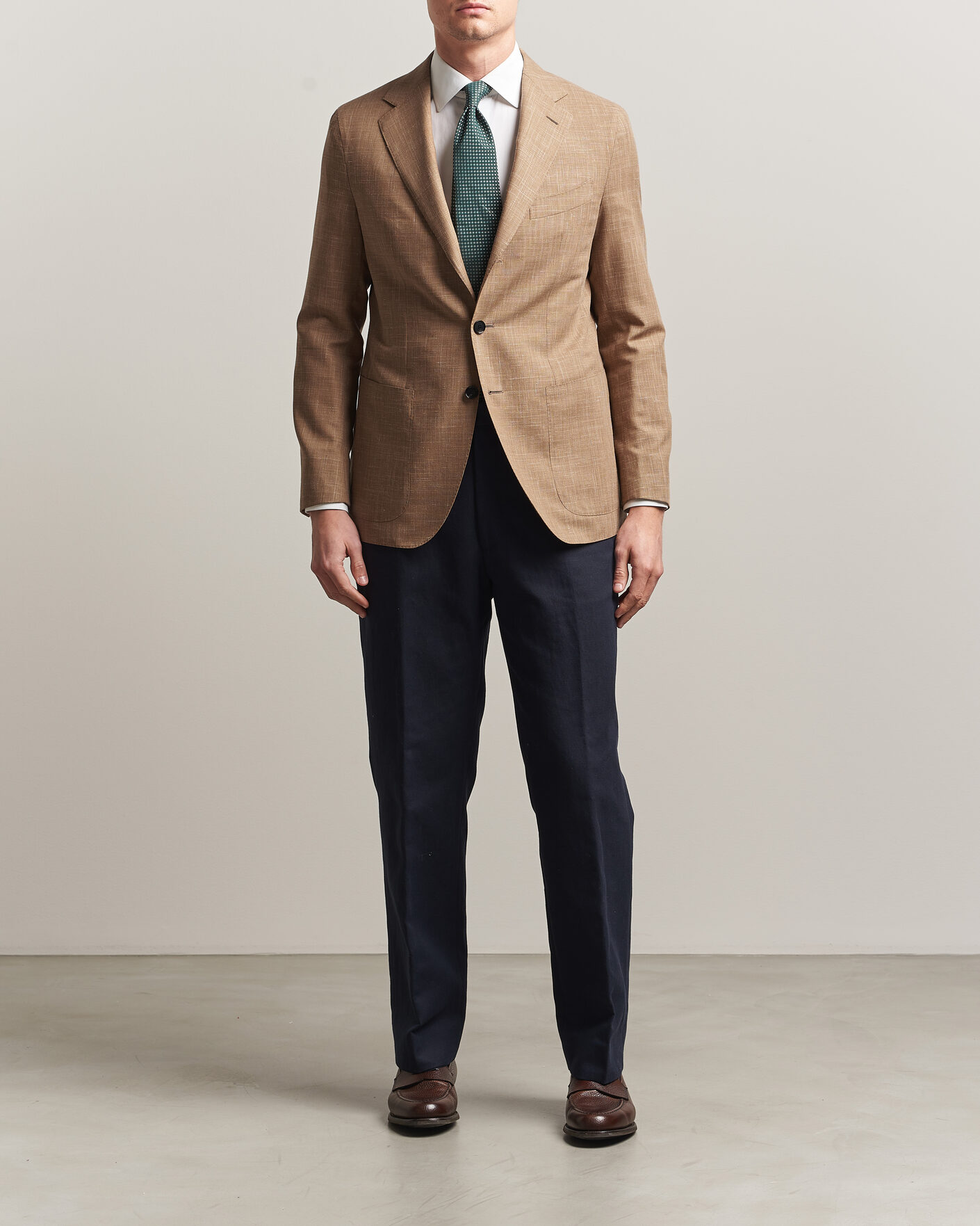 Mies | Pikkutakit | Caruso | Aida Wool/Silk Blazer Brown