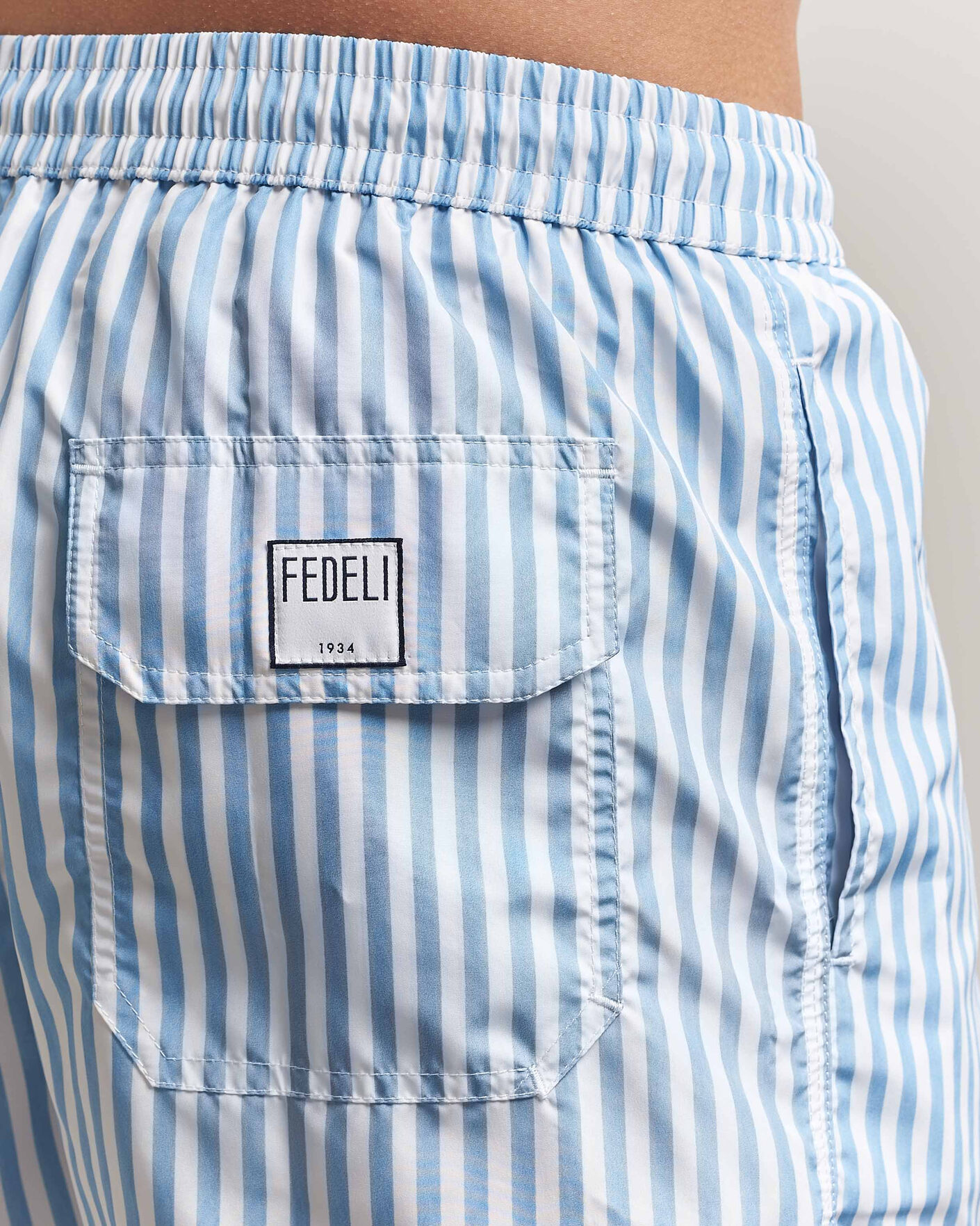Mies | Uimahousut | Fedeli | Madeira Swim Trunk Wide Blue Stripes