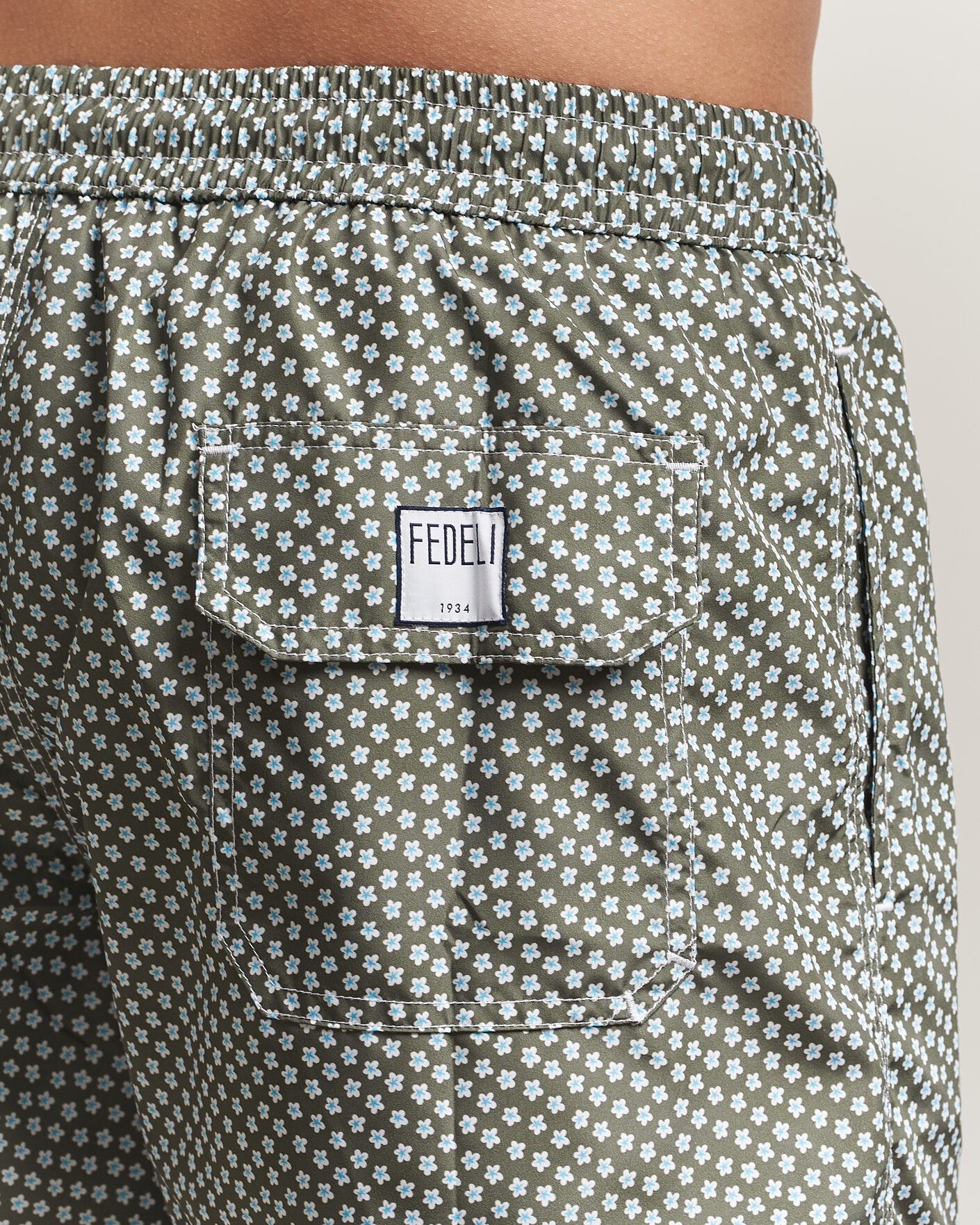 Mies | Uimahousut | Fedeli | Madeira Swim Trunk Green Flowers