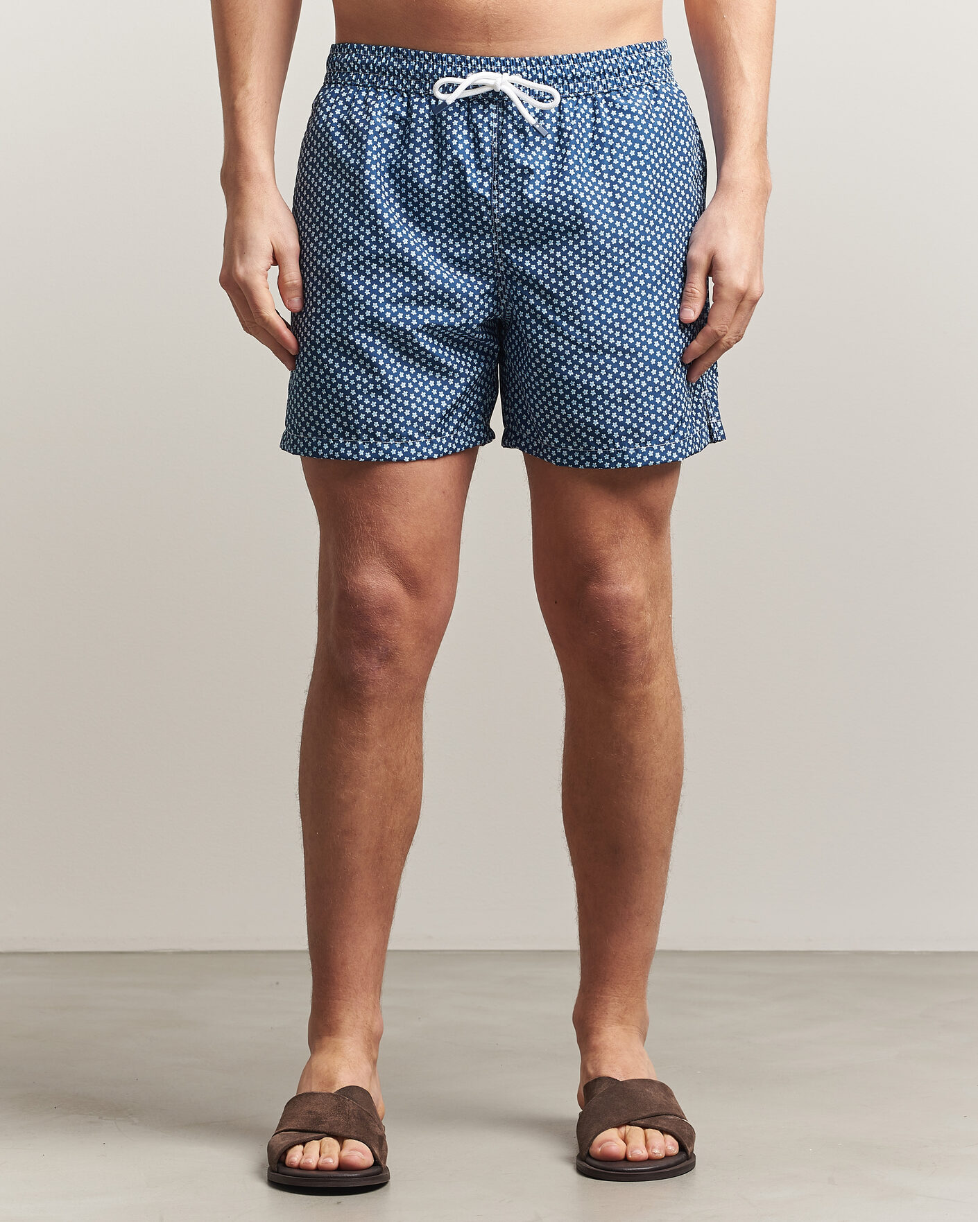 Mies | Uimahousut | Fedeli | Madeira Swim Trunk Blue Flowers