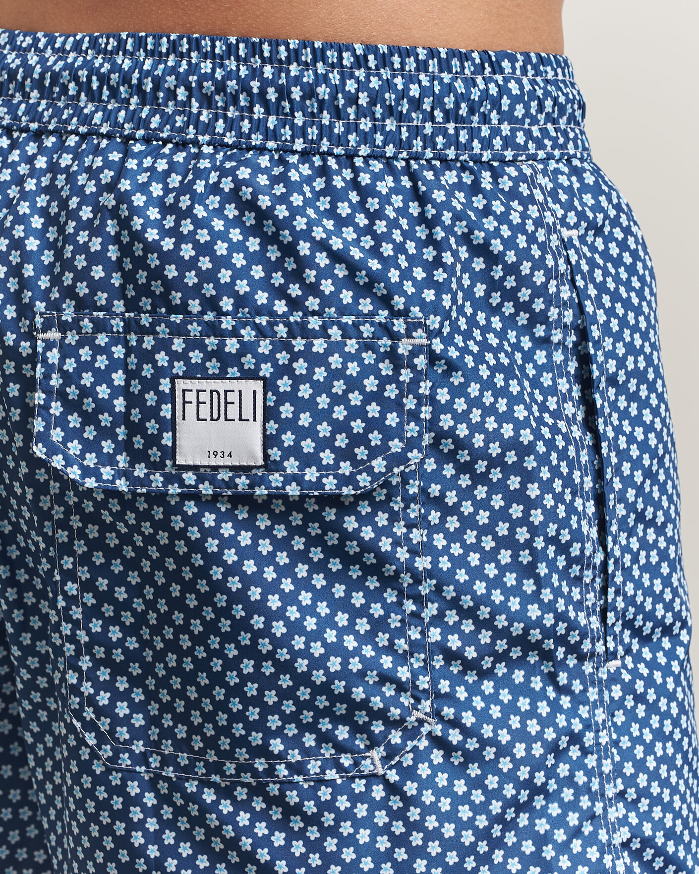 Mies | Uimahousut | Fedeli | Madeira Swim Trunk Blue Flowers