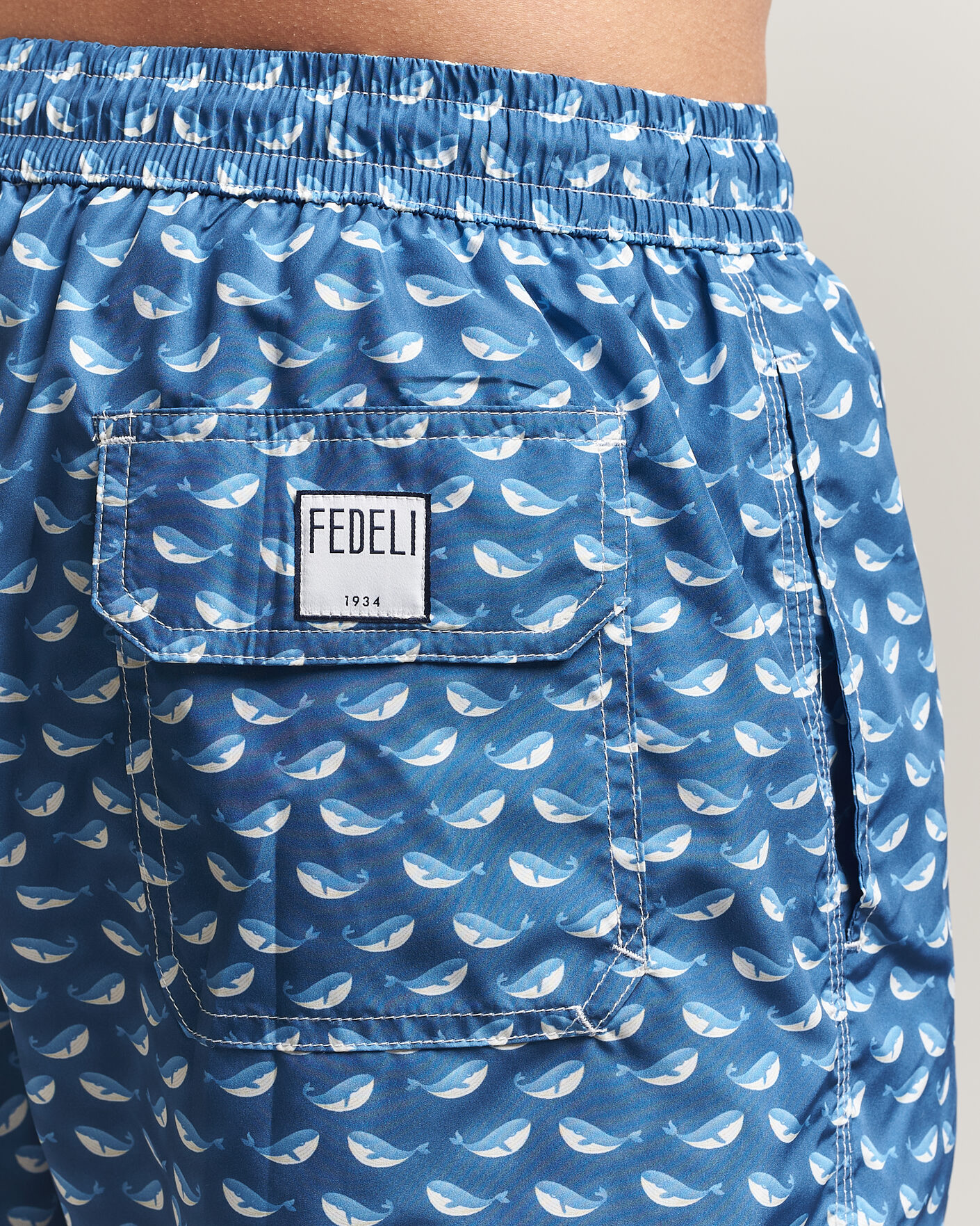 Mies | Uimahousut | Fedeli | Madeira Swim Trunk Blue Whales