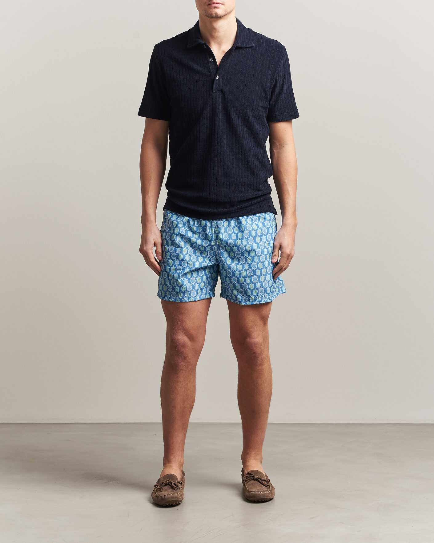 Mies | Uimahousut | Fedeli | Madeira Swim Trunk Blue Turtles