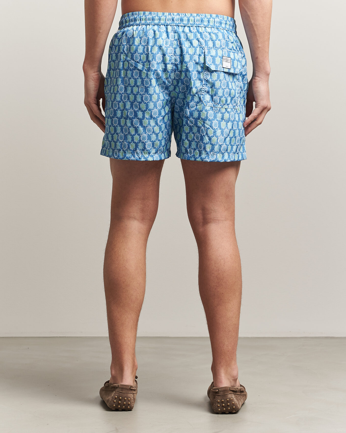 Mies | Uimahousut | Fedeli | Madeira Swim Trunk Blue Turtles