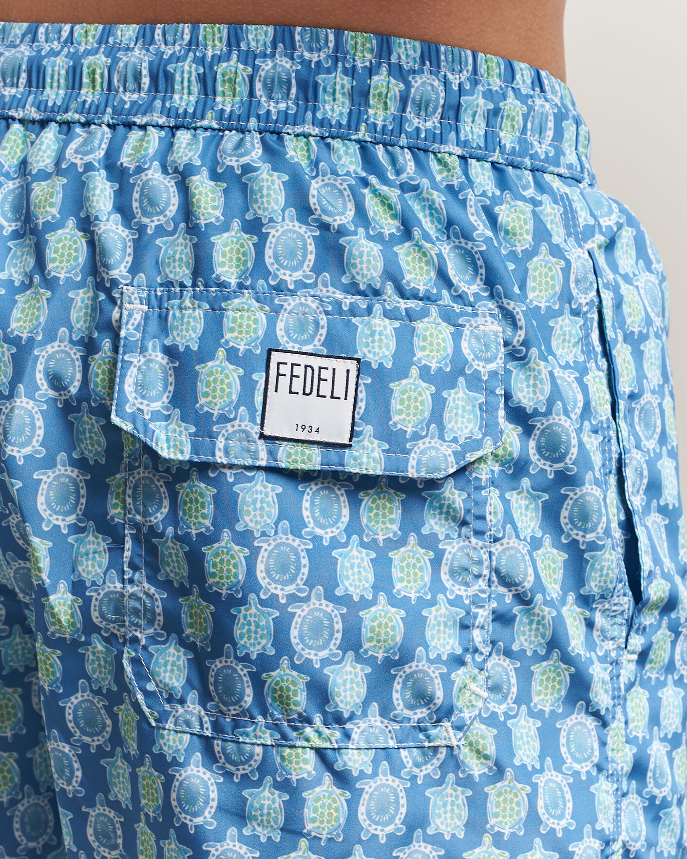 Mies | Uimahousut | Fedeli | Madeira Swim Trunk Blue Turtles
