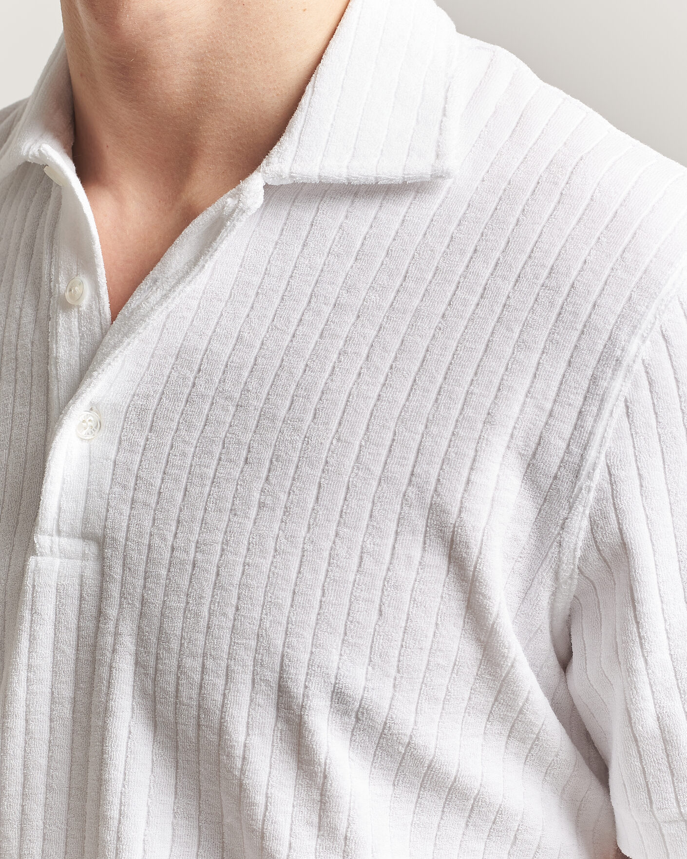 Mies | Pikeet | Fedeli | Rib Terry Polo White