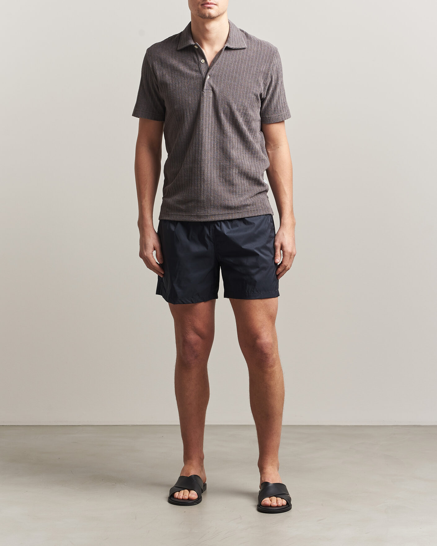 Mies | Pikeet | Fedeli | Rib Terry Polo Taupe