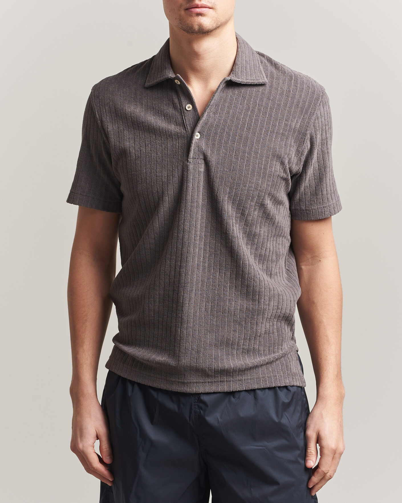 Mies | Pikeet | Fedeli | Rib Terry Polo Taupe