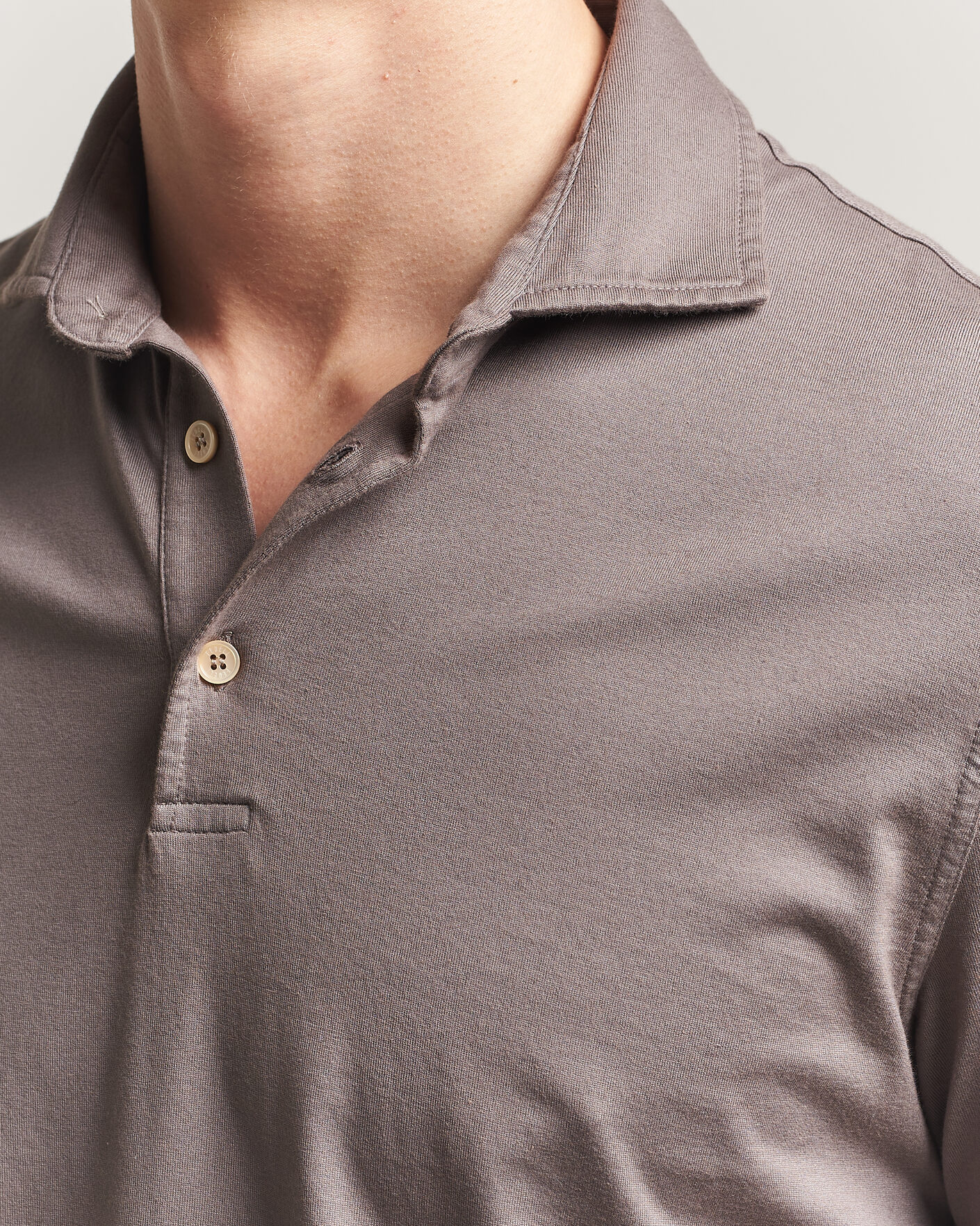 Mies | Pikeet | Fedeli | Zero Organic Cotton Polo Taupe