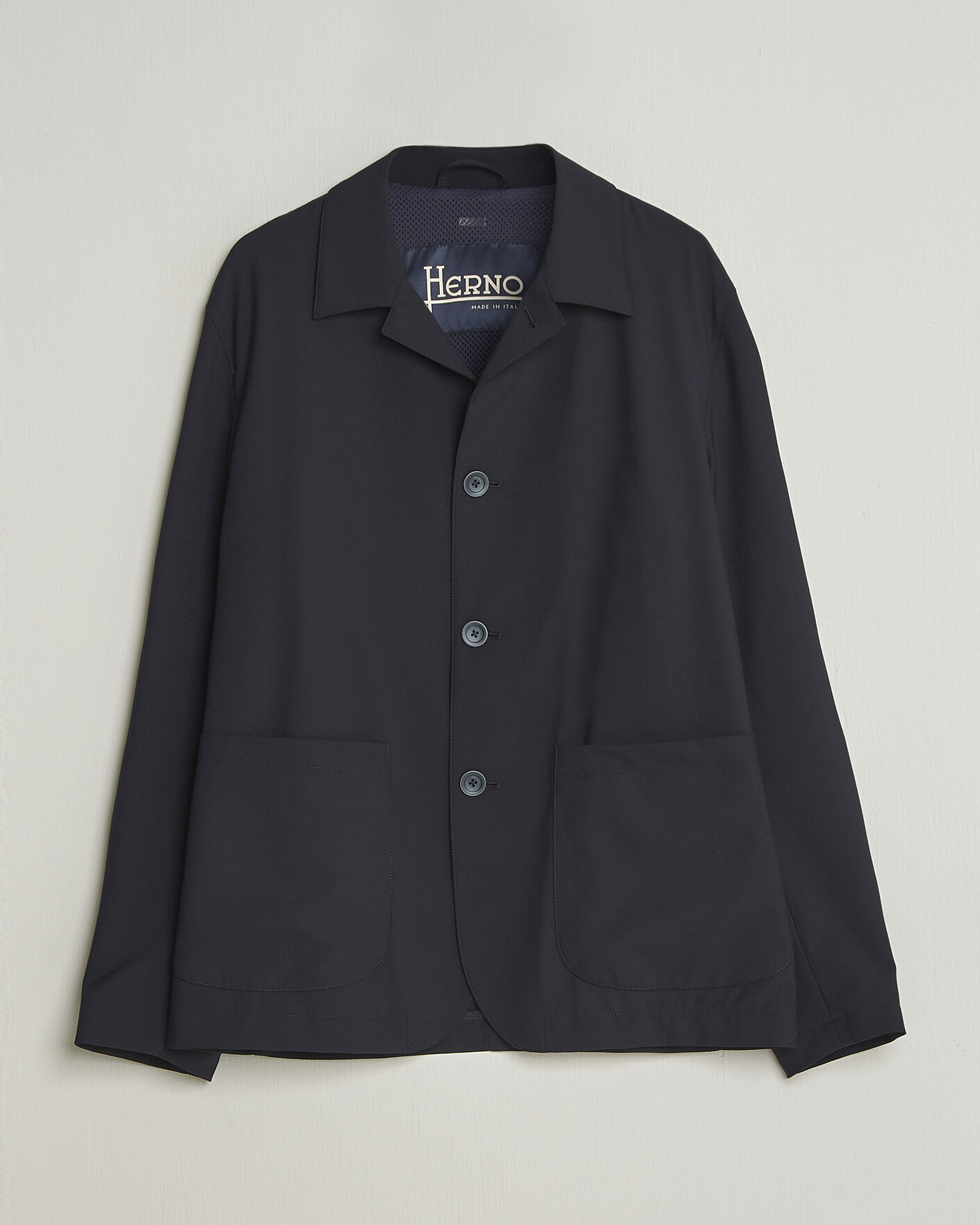 Mies | Takit | Herno | Travel Wool Chore Jacket Navy