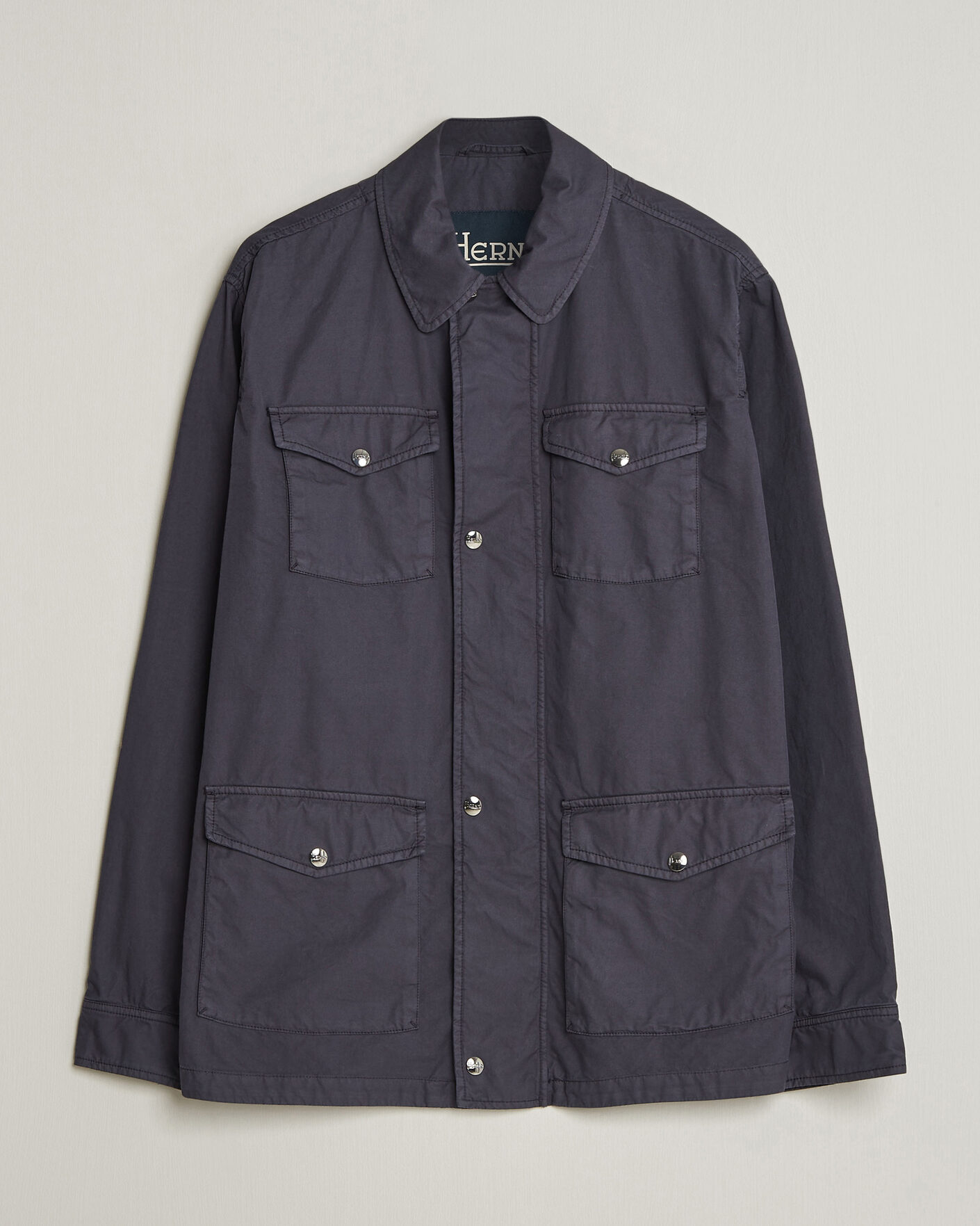 Mies | Takit | Herno | Washed Cotton Field Jacket Navy