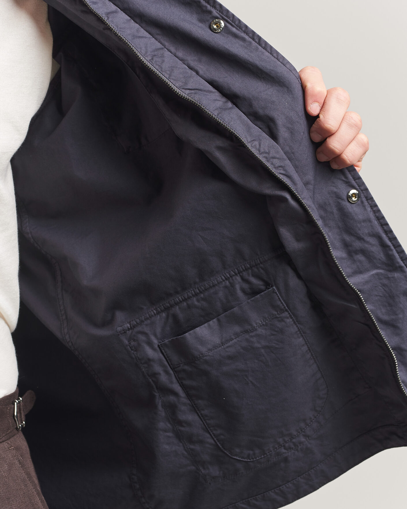 Mies | Takit | Herno | Washed Cotton Field Jacket Navy
