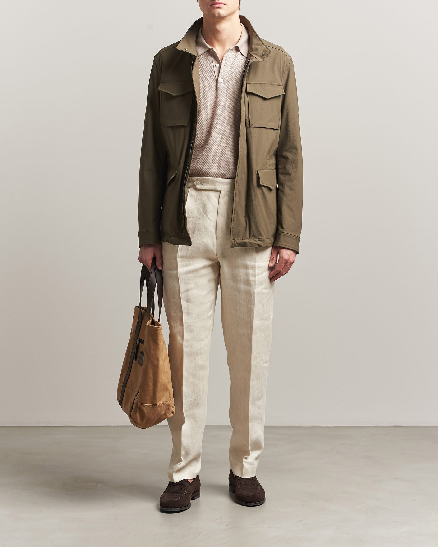 Mies | Takit | Herno | Soft Nylon Field Jacket Military