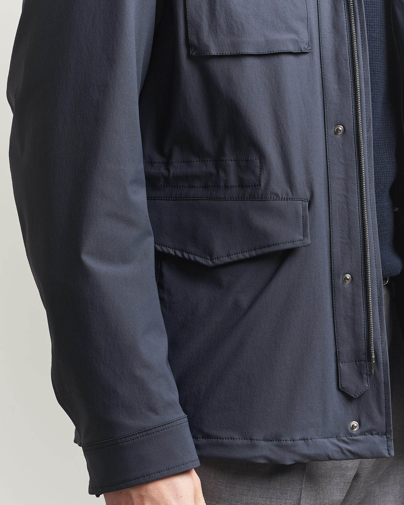 Mies | Takit | Herno | Soft Nylon Field Jacket Navy