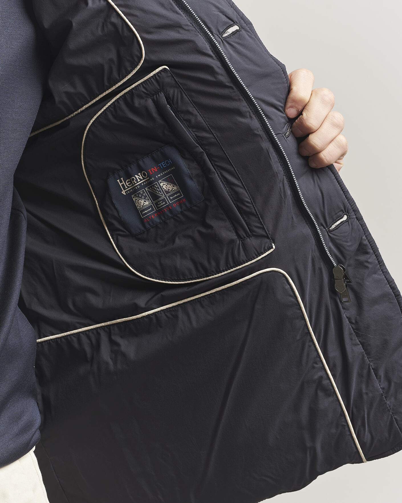 Mies | Takit | Herno | Nuage Matt Nylon Blazer Navy