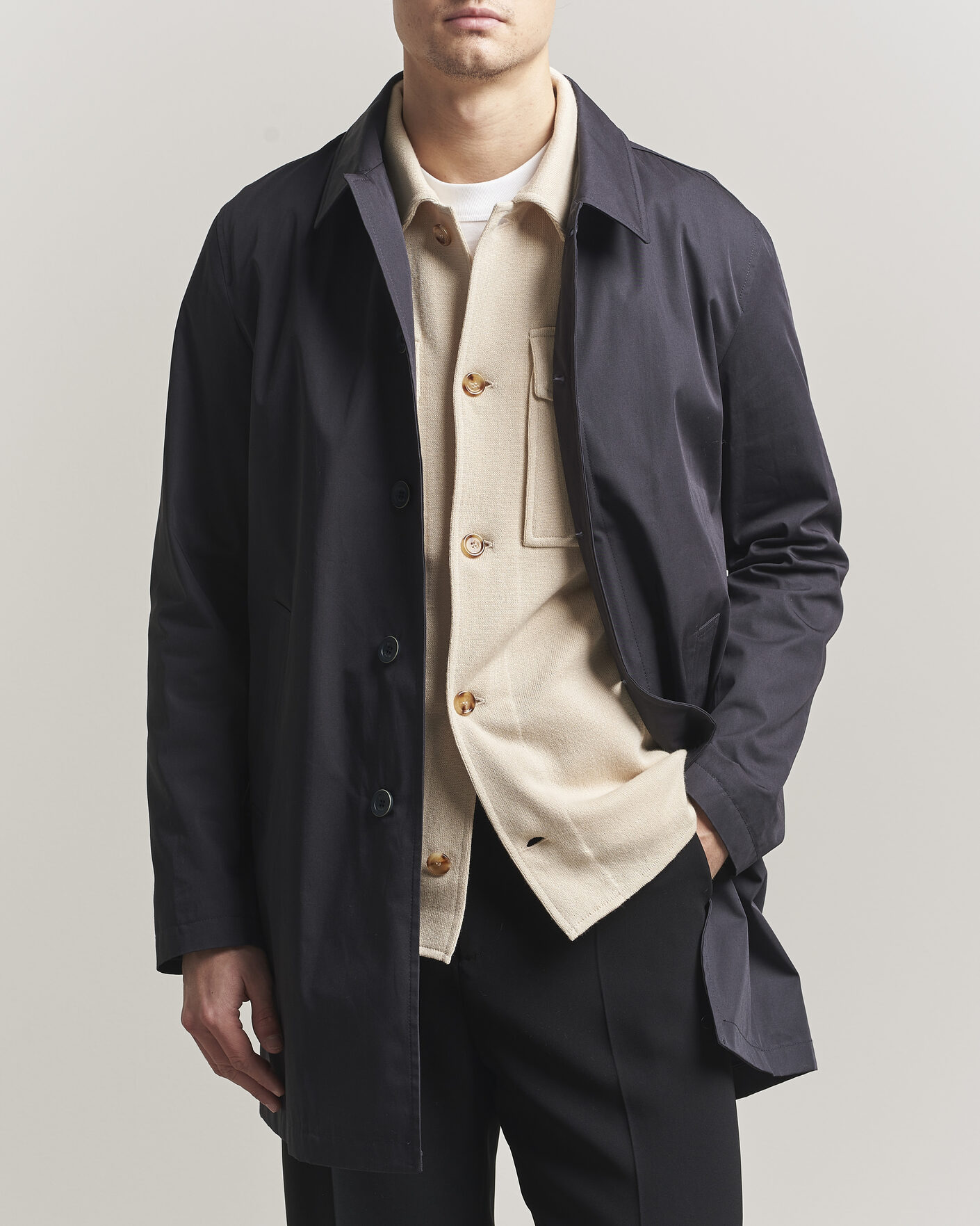 Mies | Takit | Herno | Cotton Car Coat Navy
