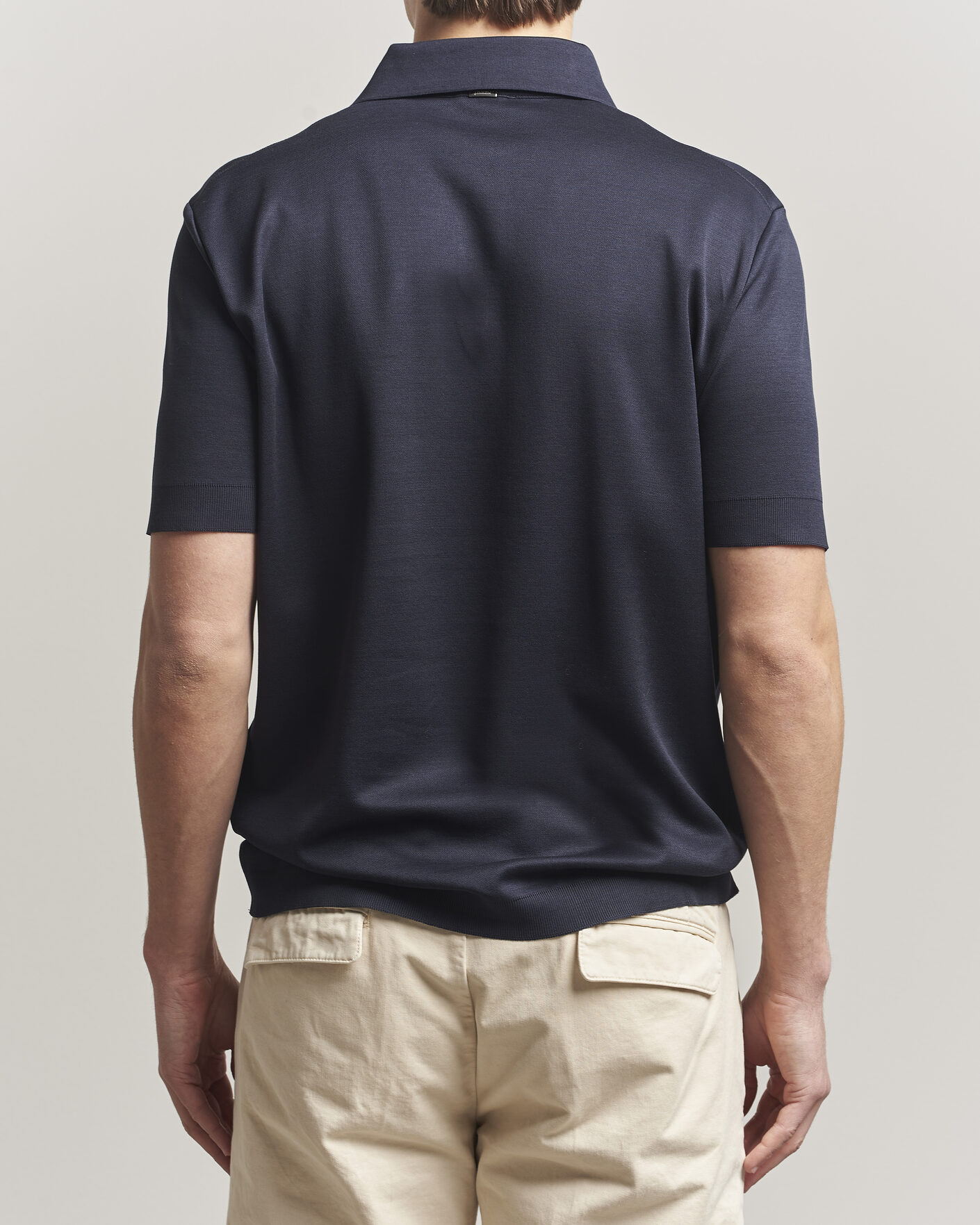 Mies | Pikeet | Herno | Micro Piquet Polo Navy