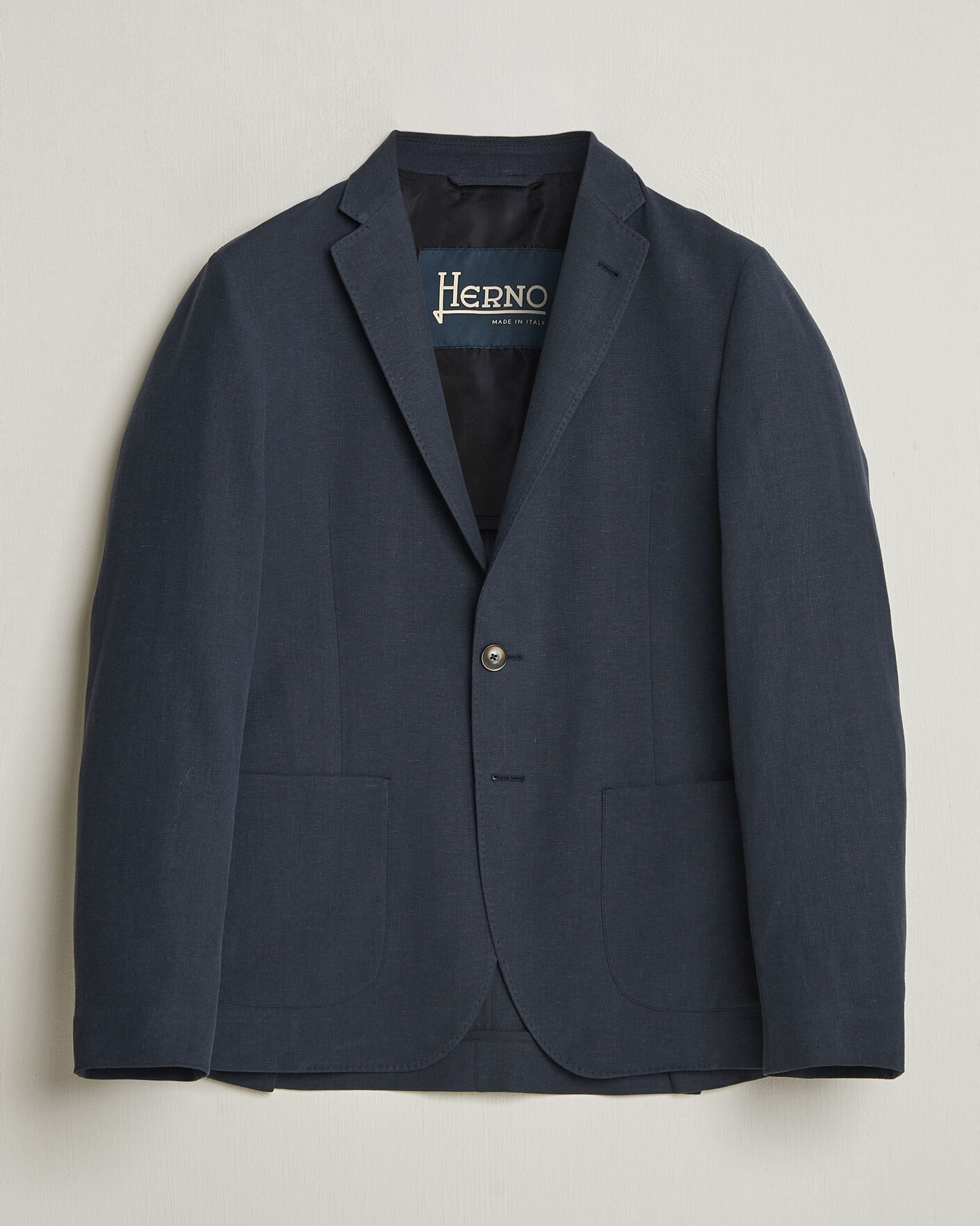 Mies | Pikkutakit | Herno | Cotton/Linen Blazer Navy