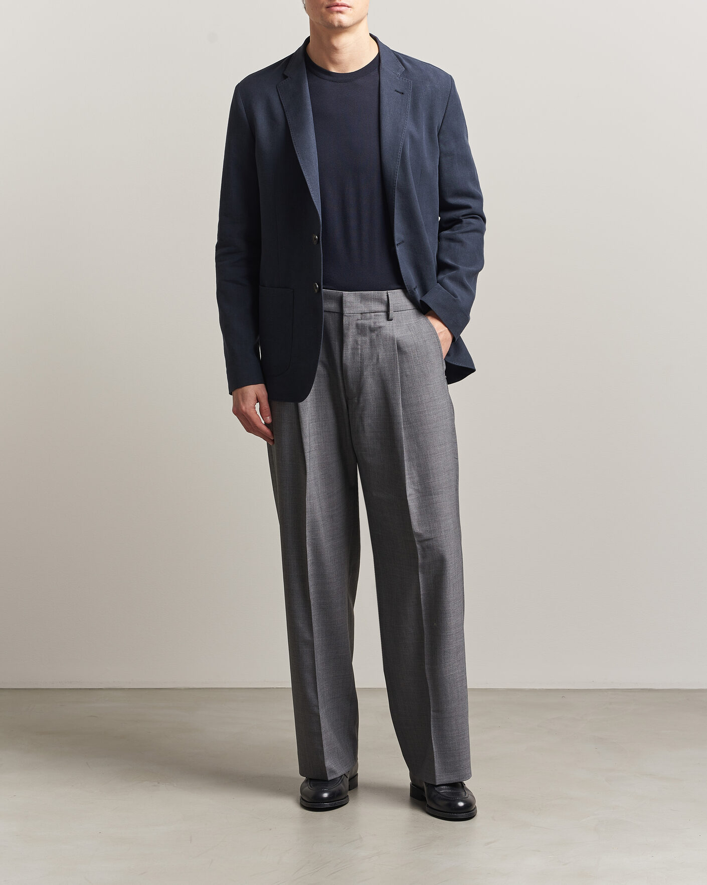 Mies | Pikkutakit | Herno | Cotton/Linen Blazer Navy