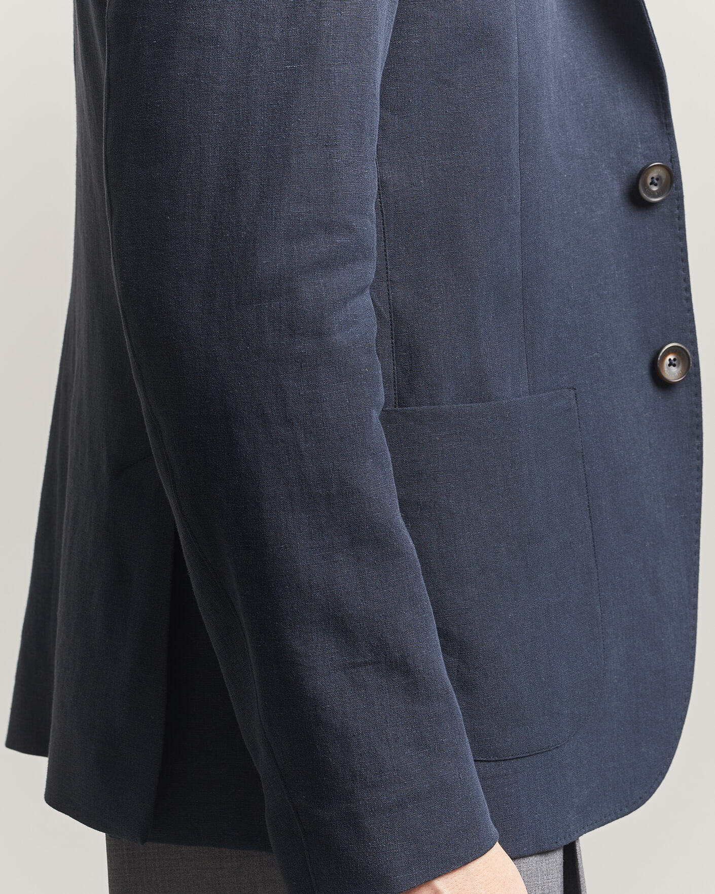 Mies | Pikkutakit | Herno | Cotton/Linen Blazer Navy