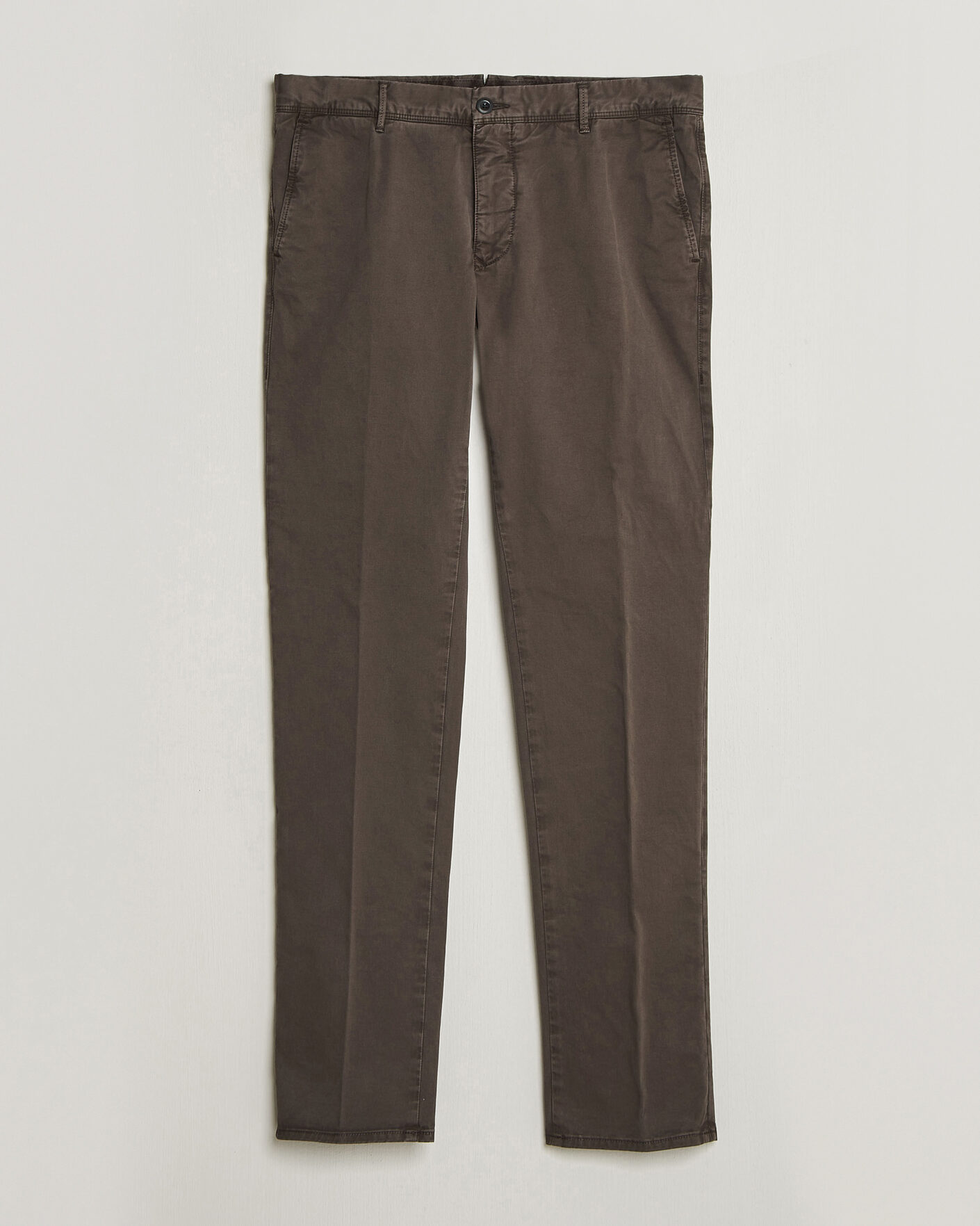Mies | Housut | Incotex | Slim Fit Garment Dyed Slacks Dark Brown