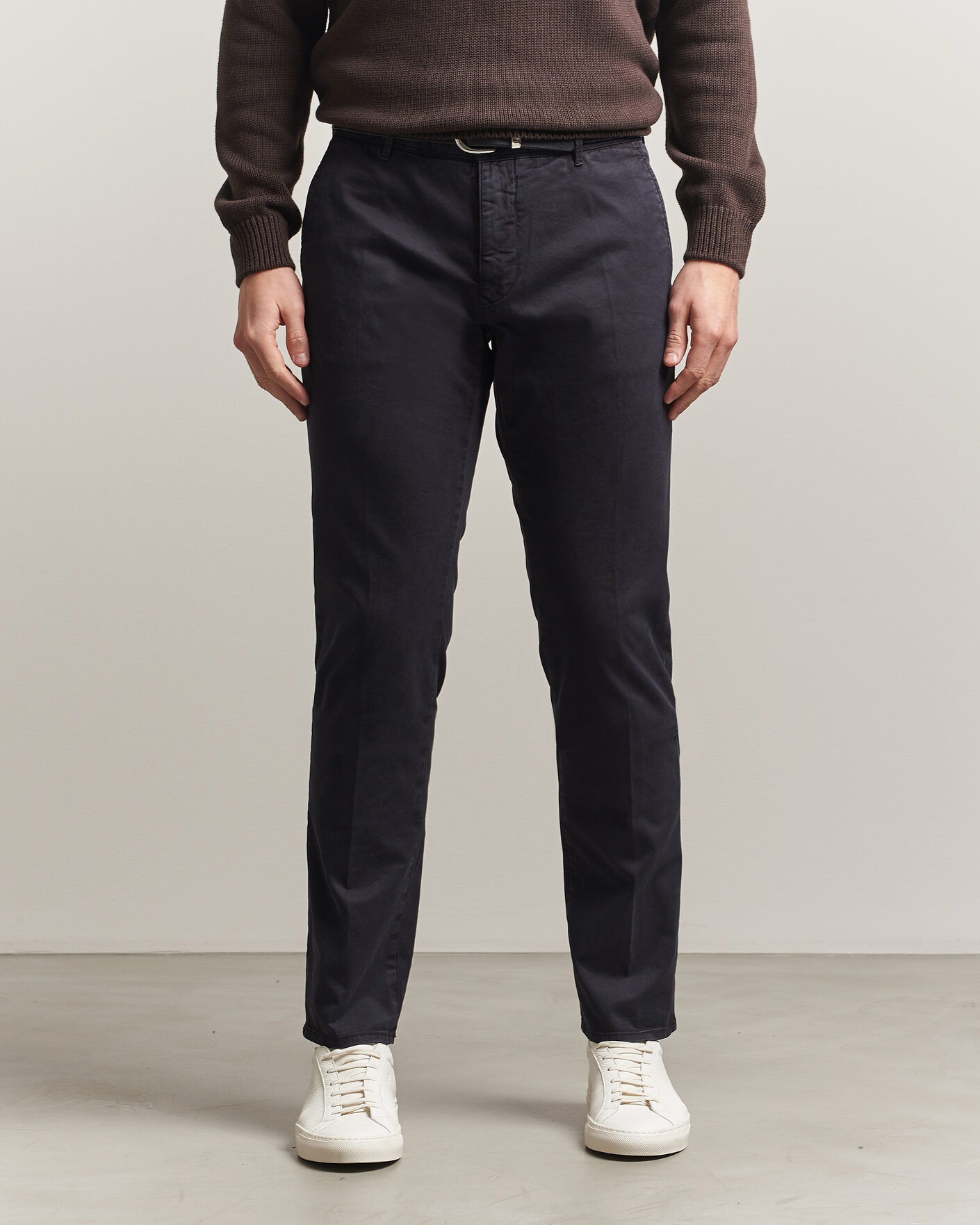 Mies | Housut | Incotex | Slim Fit Garment Dyed Slacks Navy
