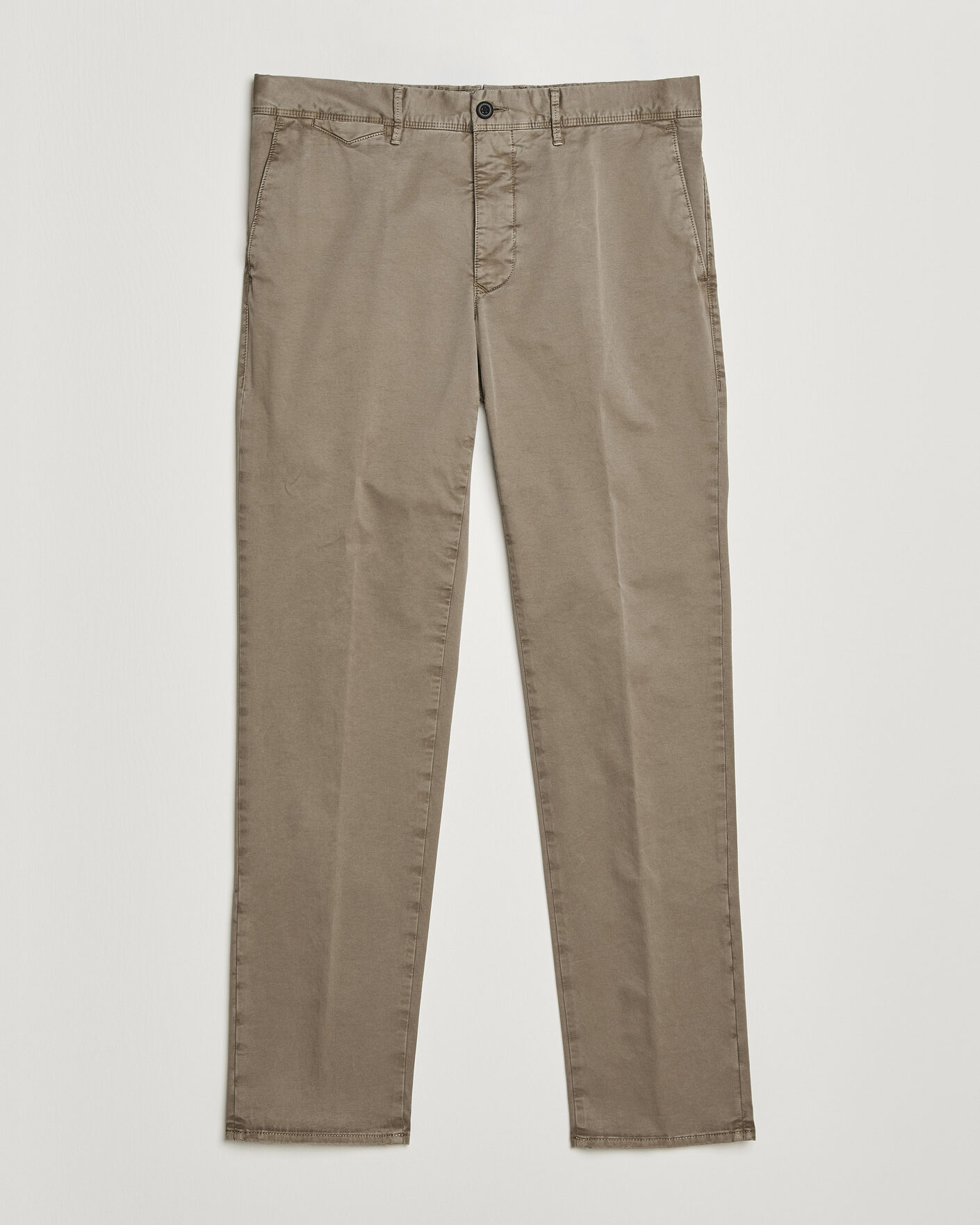Mies | Housut | Incotex | Regular Fit Garment Dyed Slacks Brown