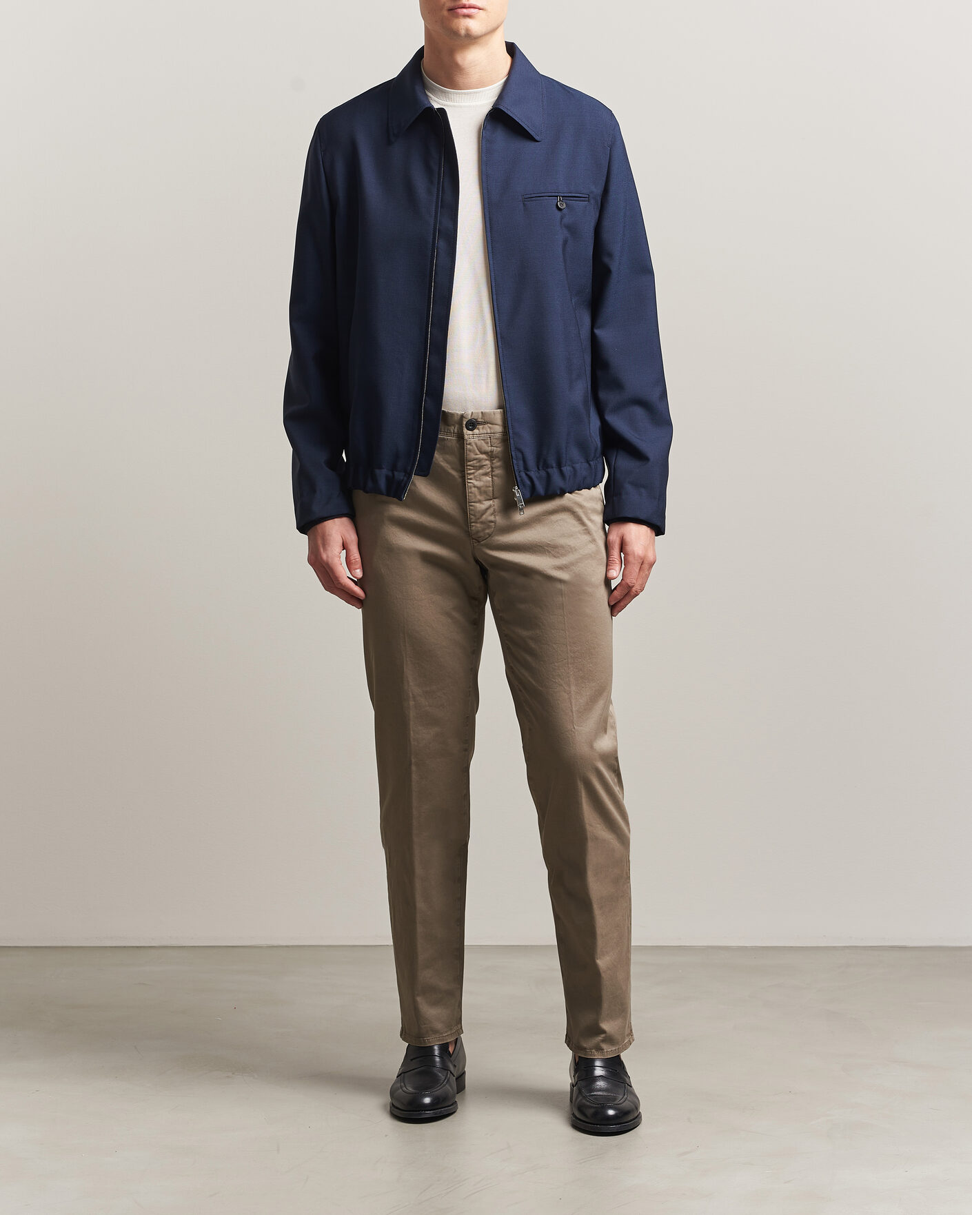 Mies | Housut | Incotex | Regular Fit Garment Dyed Slacks Brown