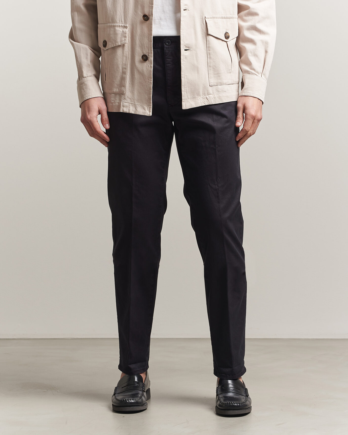 Mies | Housut | Incotex | Regular Fit Garment Dyed Slacks Navy