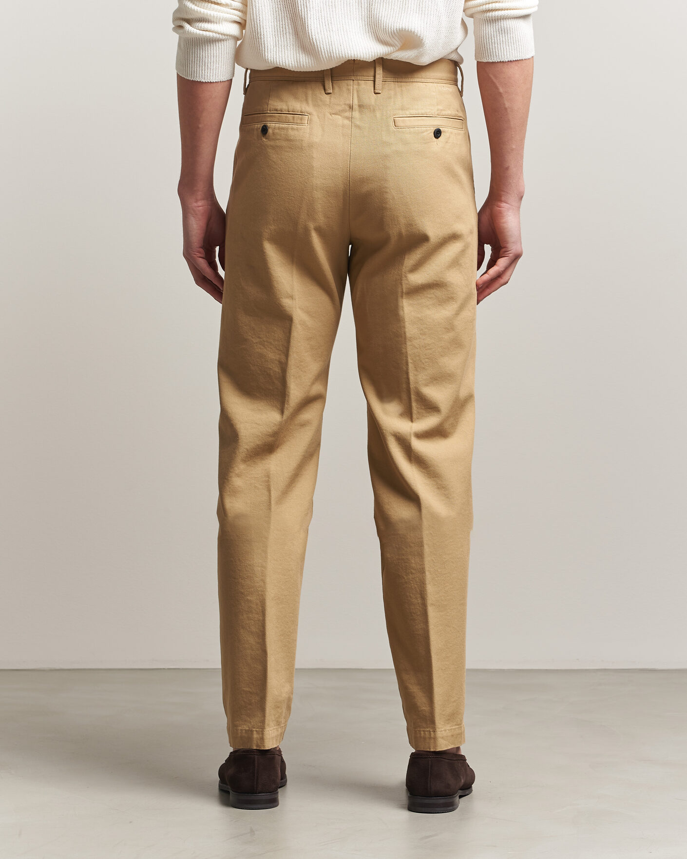 Mies | Housut | Incotex | Regular Fit Uniform Cotton Slacks Khaki