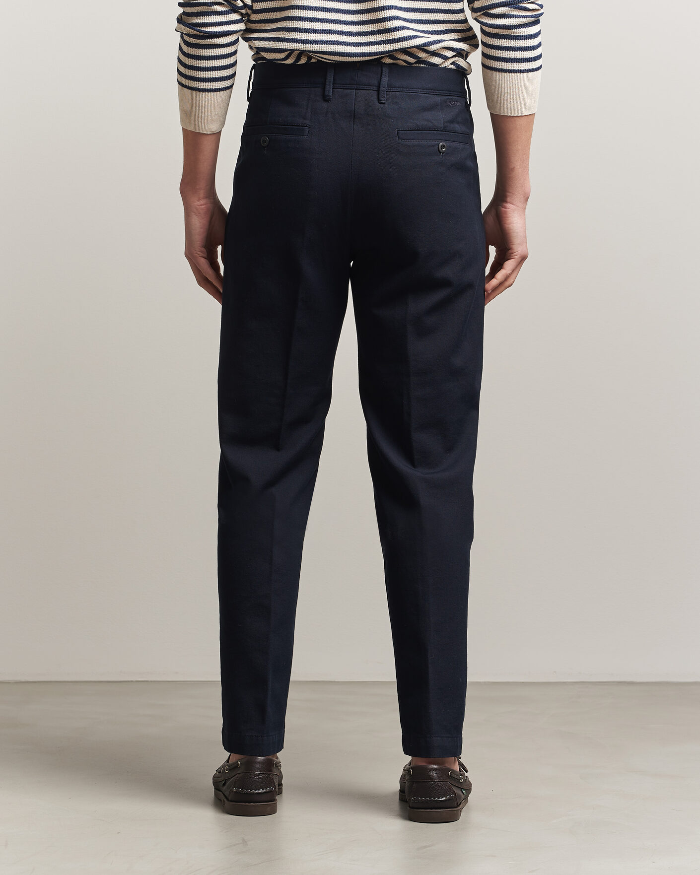 Mies | Housut | Incotex | Regular Fit Uniform Cotton Slacks Navy