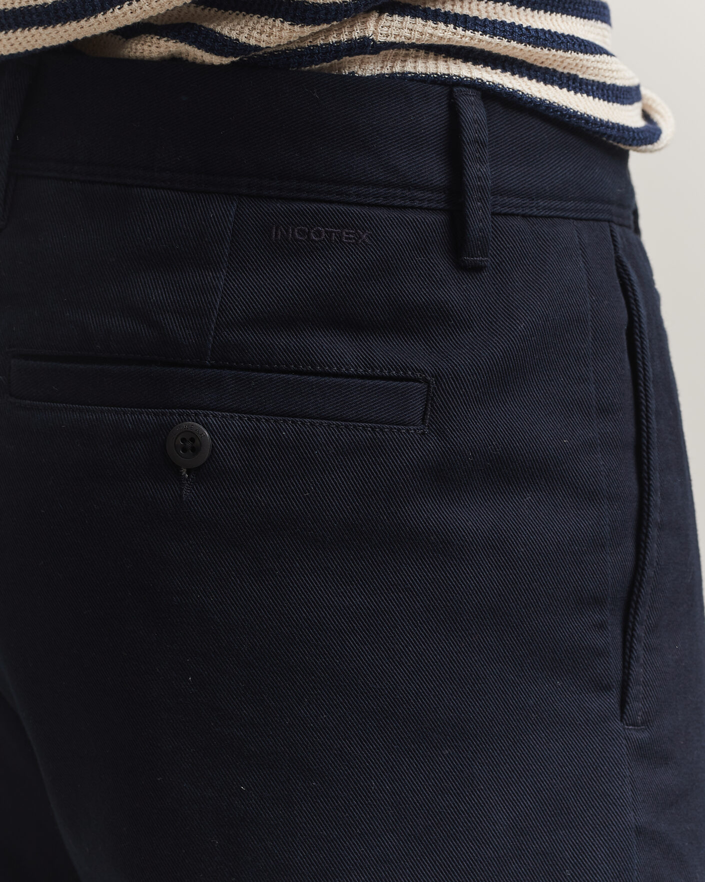 Mies | Housut | Incotex | Regular Fit Uniform Cotton Slacks Navy