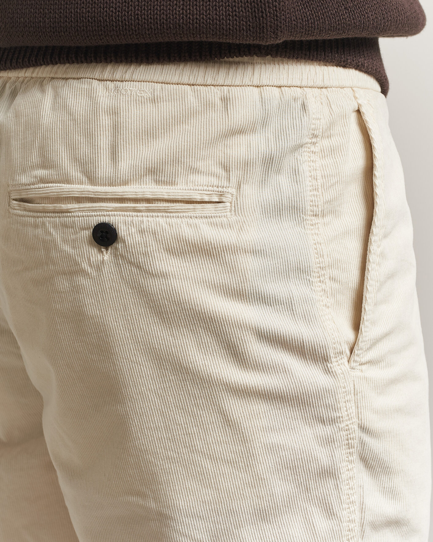 Mies | Shortsit | Incotex | Baby Corduroy Drawstring Shorts Off White