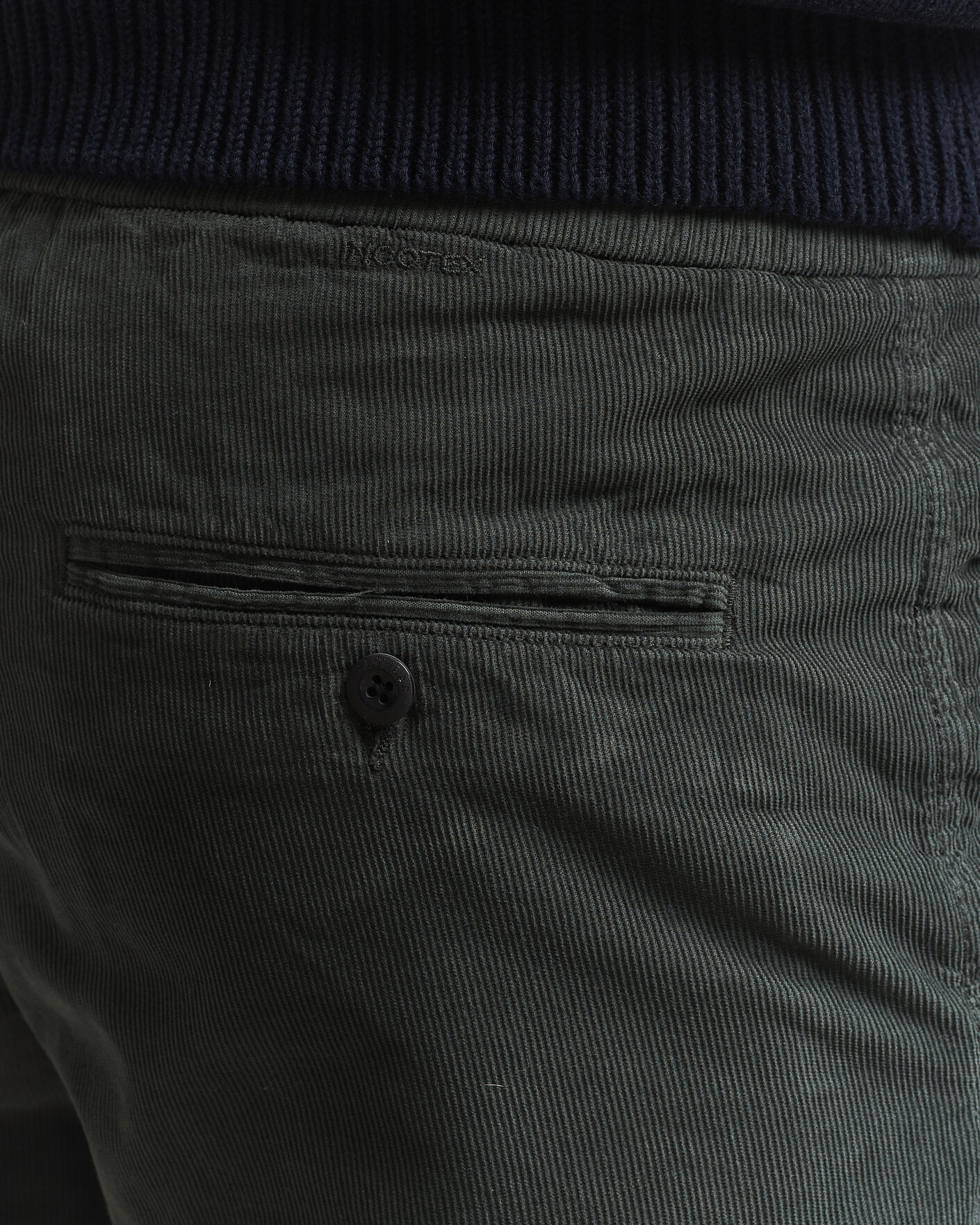 Mies | Shortsit | Incotex | Baby Corduroy Drawstring Shorts Dark Green