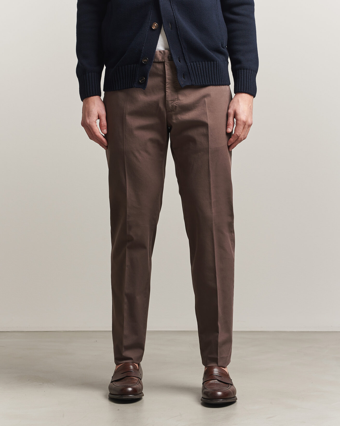 Mies | Housut | Incotex | Slim Fit Comfort Chinos Dark Brown
