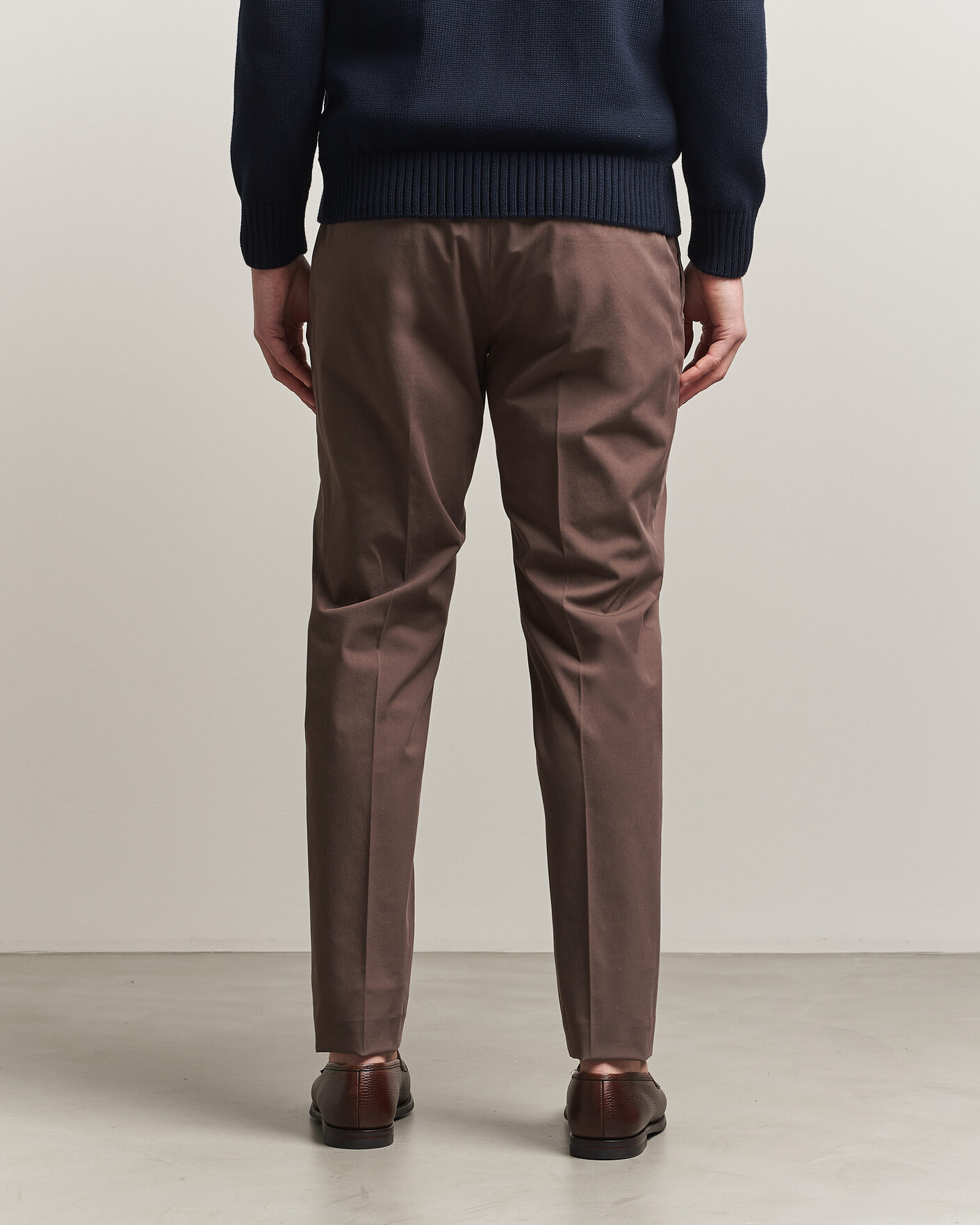 Mies | Housut | Incotex | Slim Fit Comfort Chinos Dark Brown