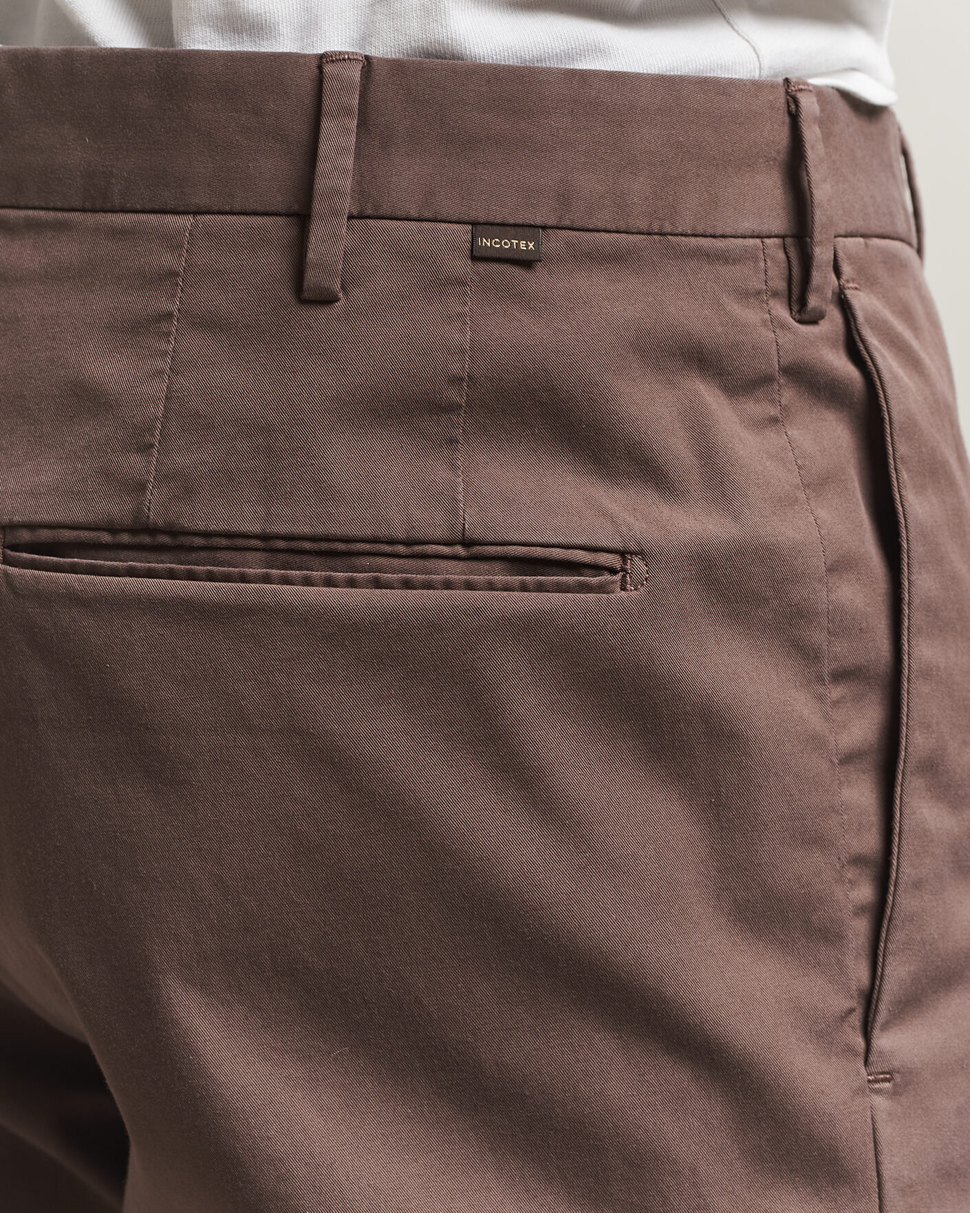 Mies | Housut | Incotex | Slim Fit Comfort Chinos Dark Brown