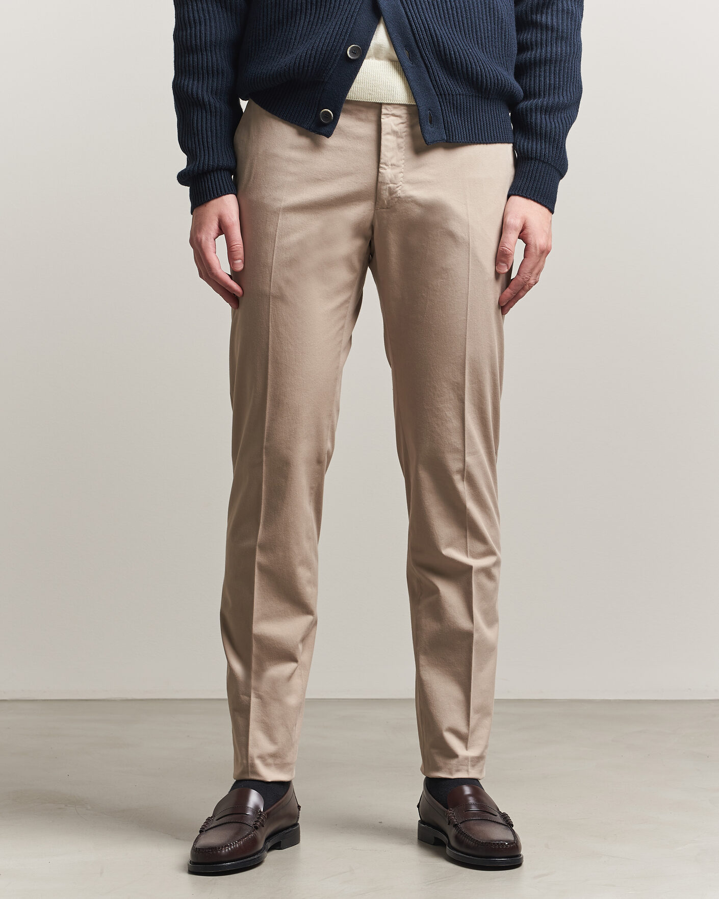 Mies | Housut | Incotex | Slim Fit Comfort Chinos Sand
