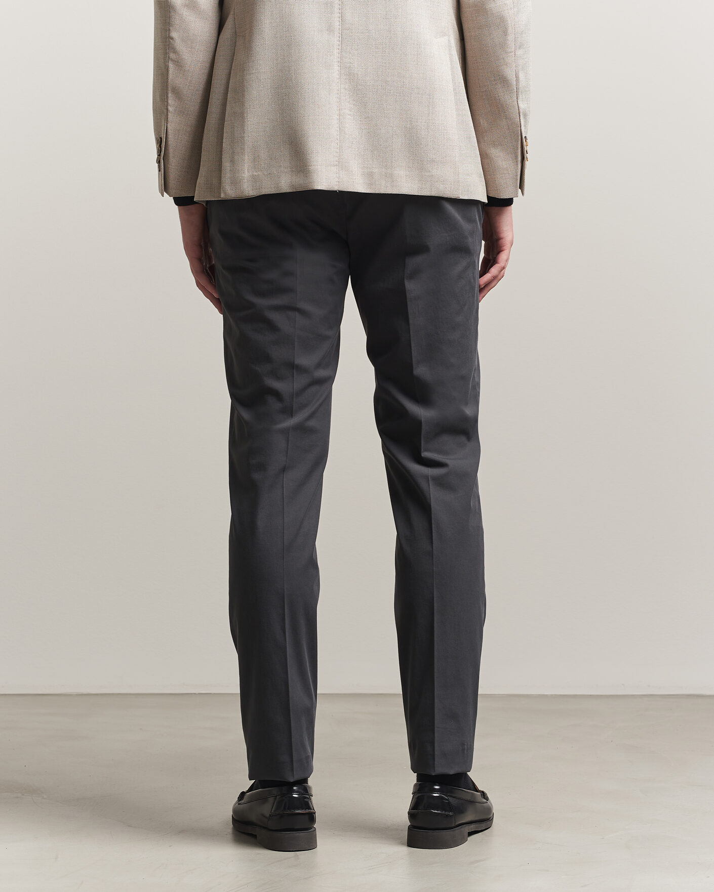 Mies | Housut | Incotex | Slim Fit Comfort Chinos Dark Grey