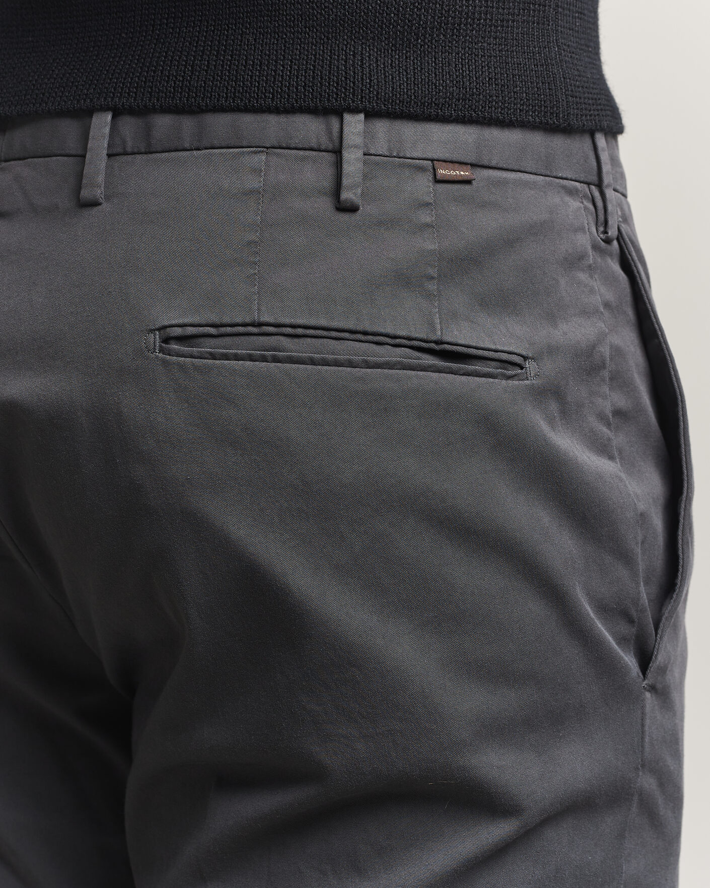 Mies | Housut | Incotex | Slim Fit Comfort Chinos Dark Grey