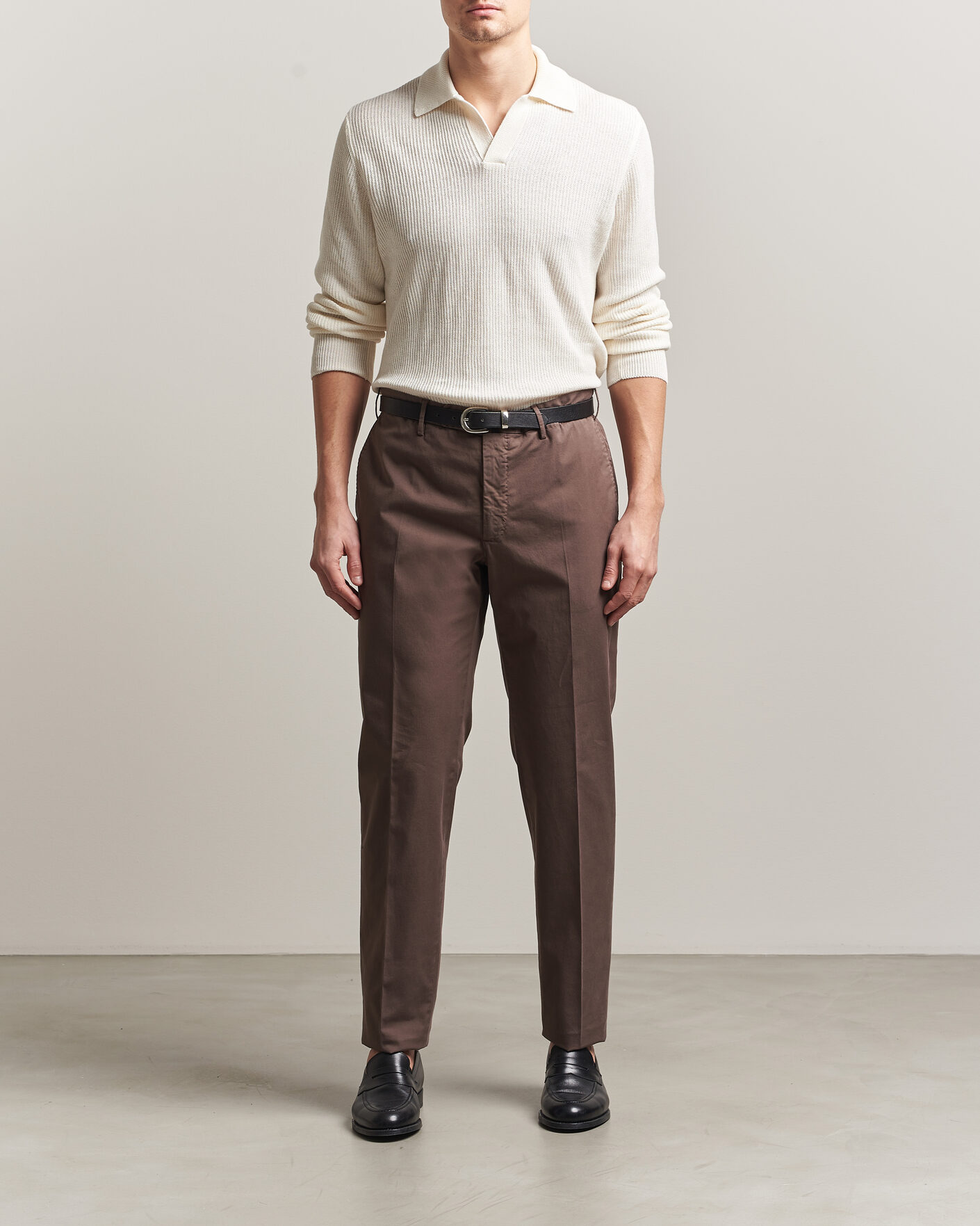 Mies | Housut | Incotex | Regular Fit Comfort Chinos Dark Brown