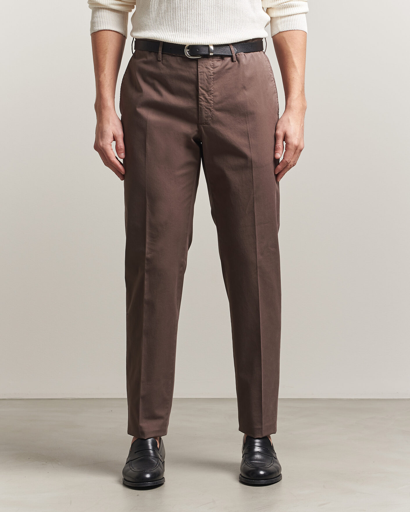 Mies | Housut | Incotex | Regular Fit Comfort Chinos Dark Brown