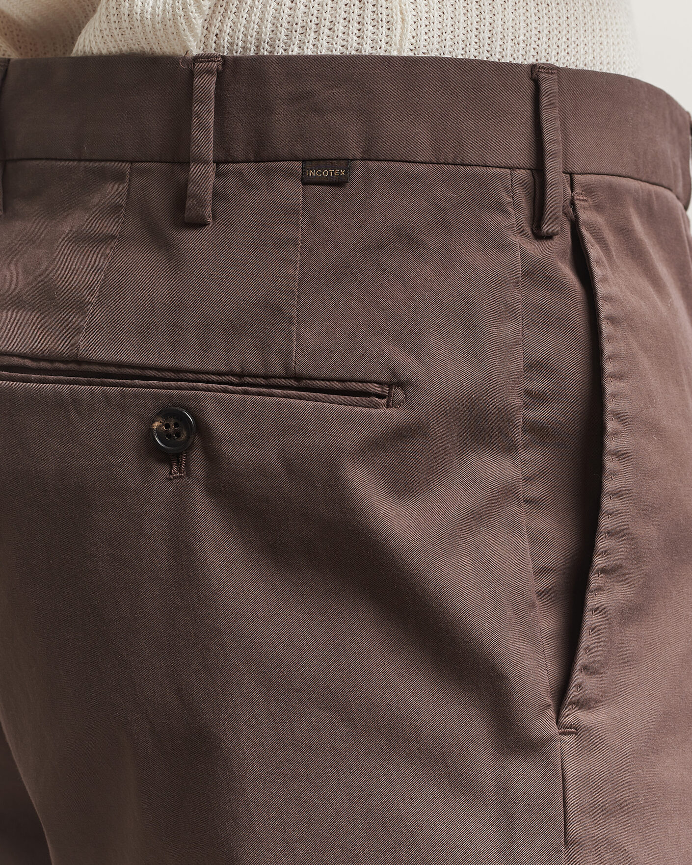 Mies | Housut | Incotex | Regular Fit Comfort Chinos Dark Brown